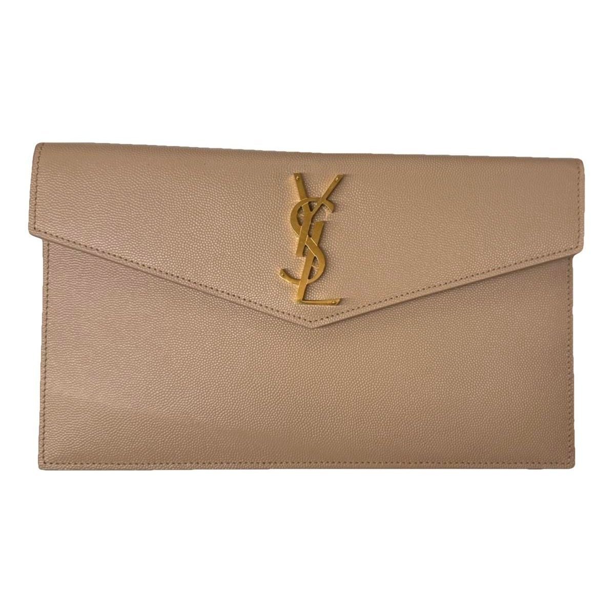 Uptown leather clutch bag