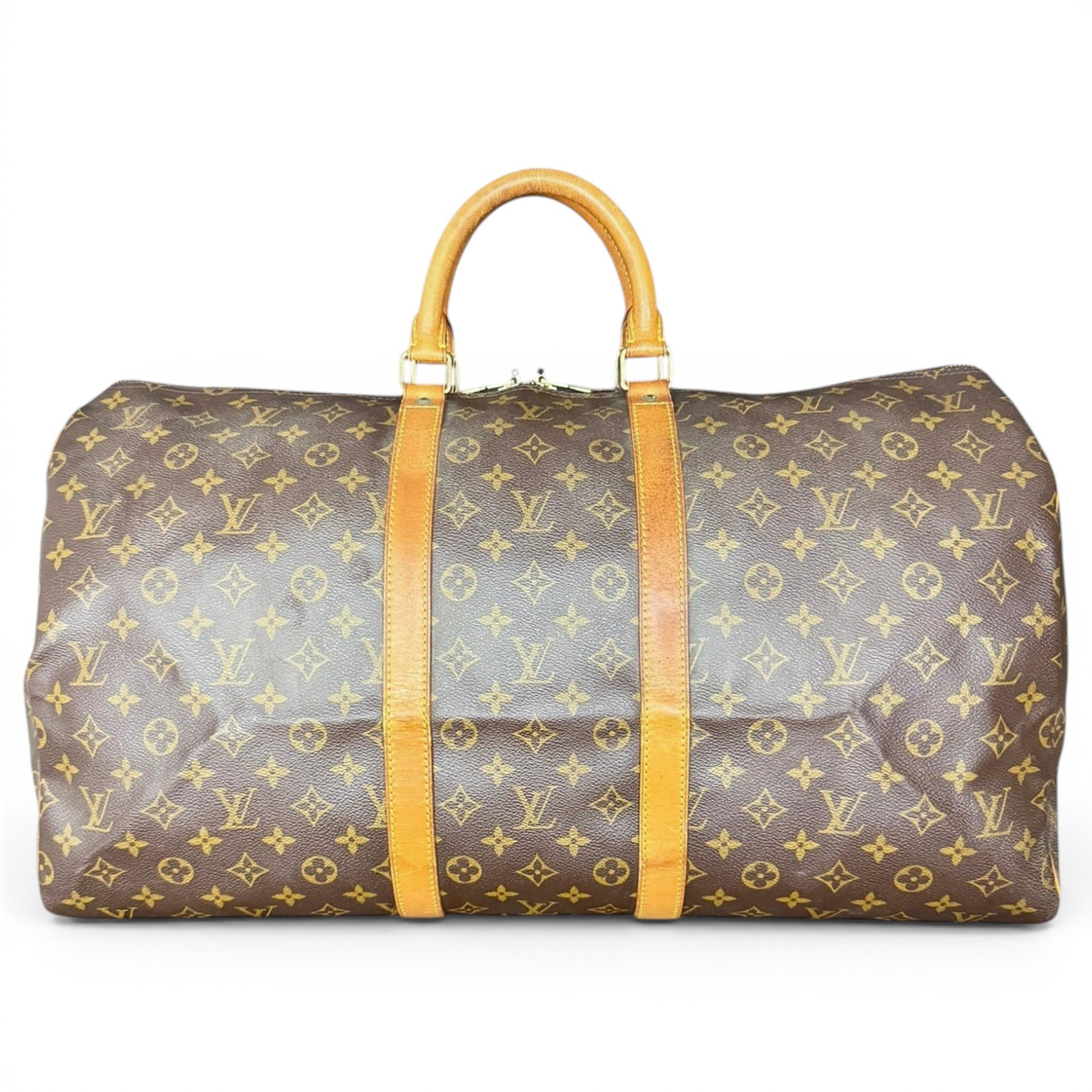 Keepall leather travel bag