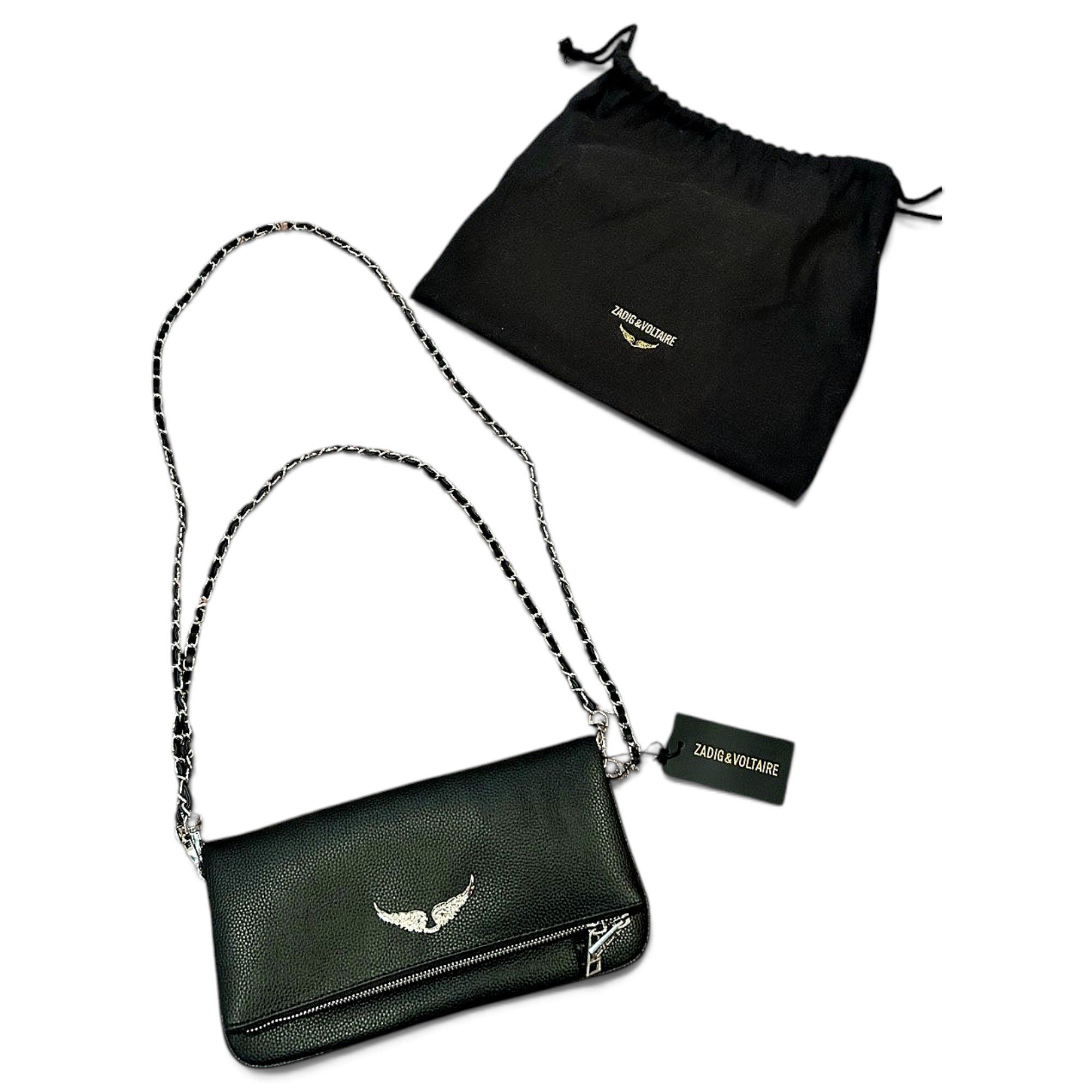 Rock leather clutch bag