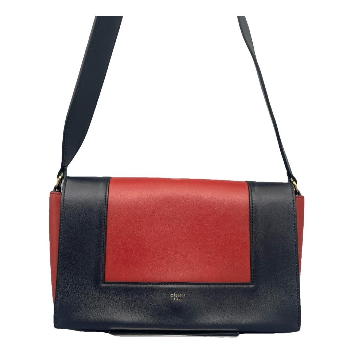 Frame leather handbag