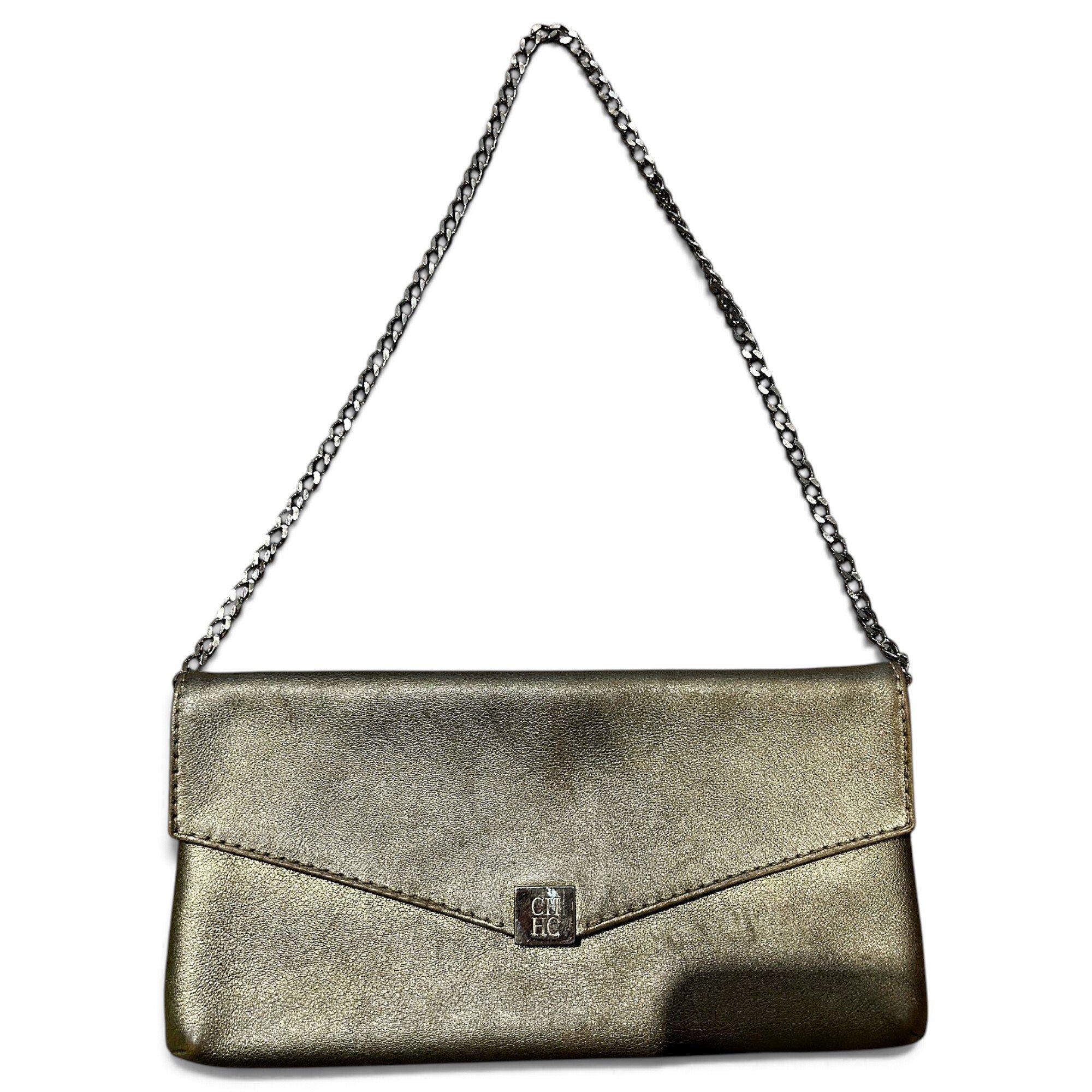 Leather clutch bag