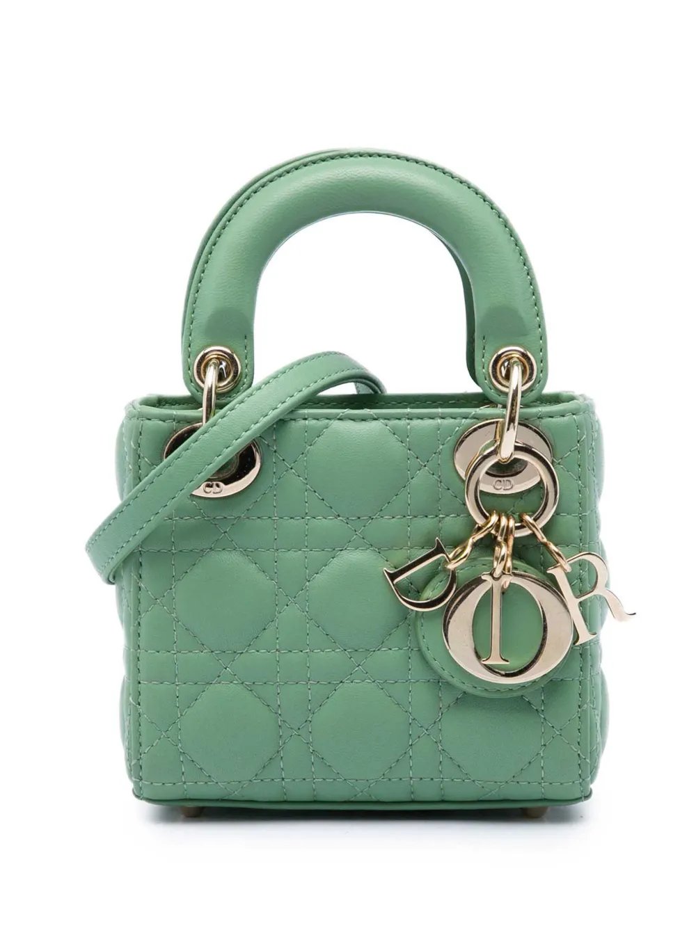2020 Micro Lambskin Cannage Lady Dior satchel