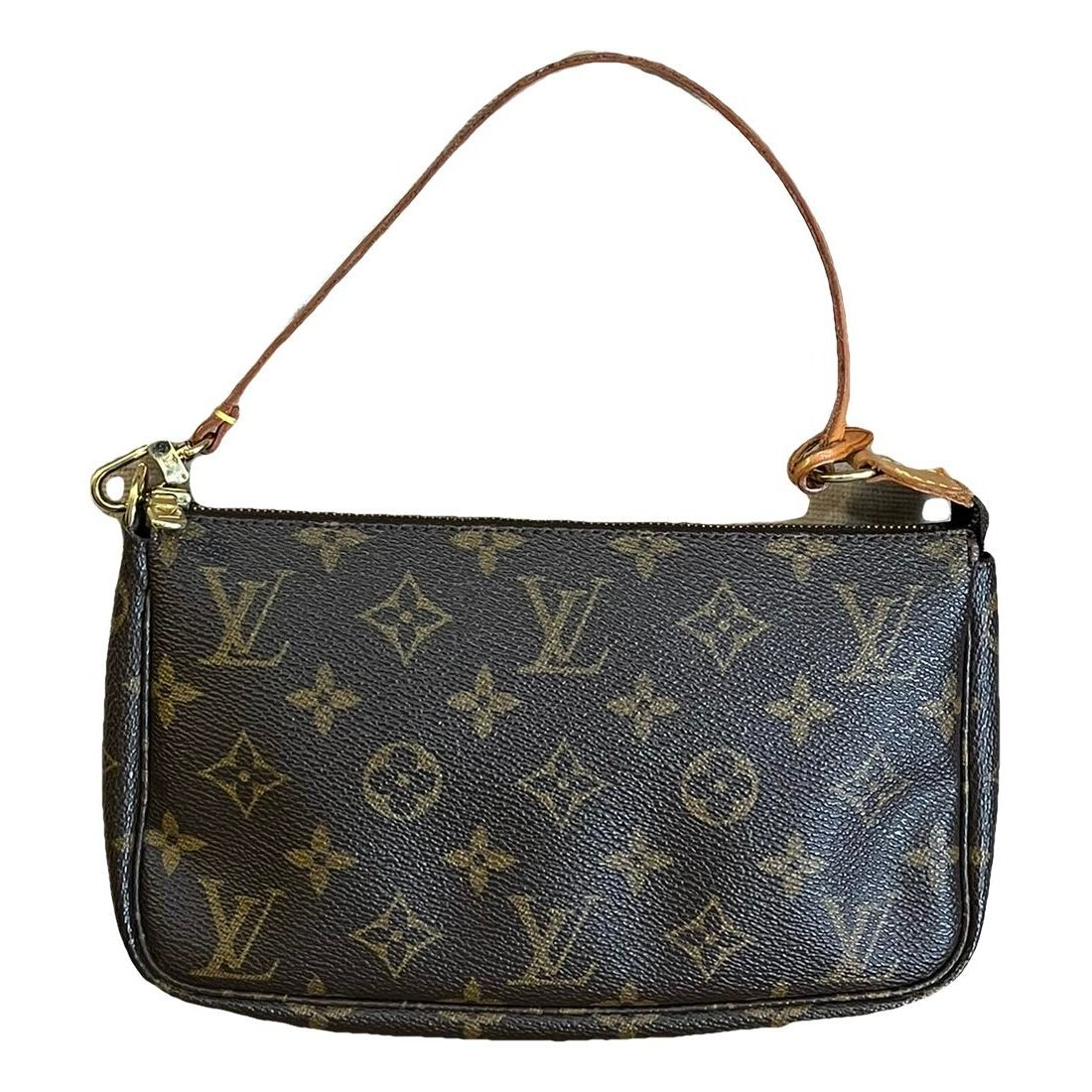 Leather clutch bag