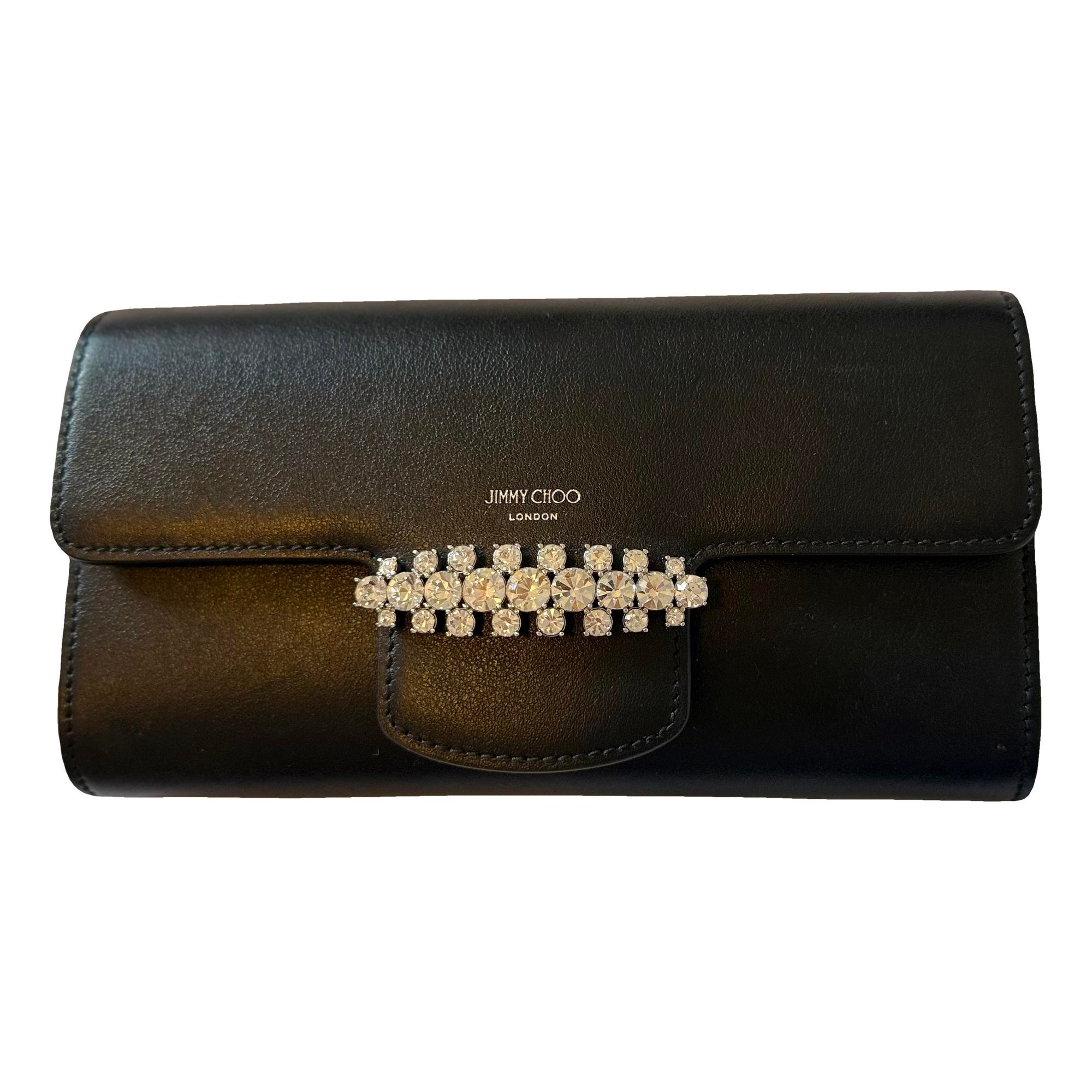 Leather clutch bag