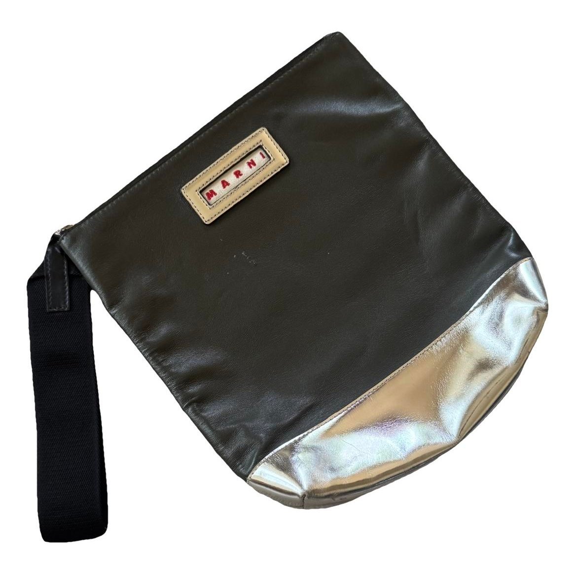 Leather clutch bag