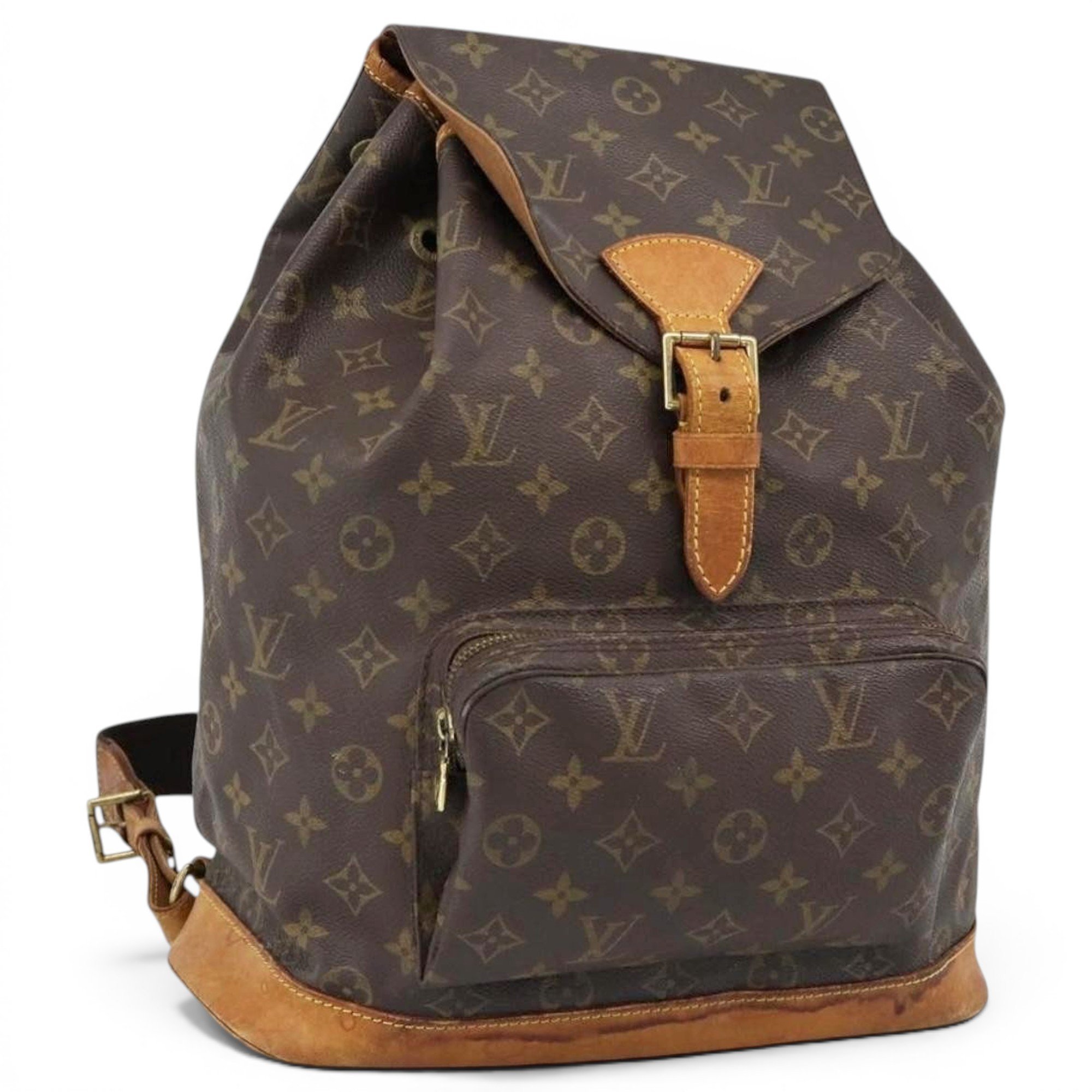 Montsouris Vintage leather backpack