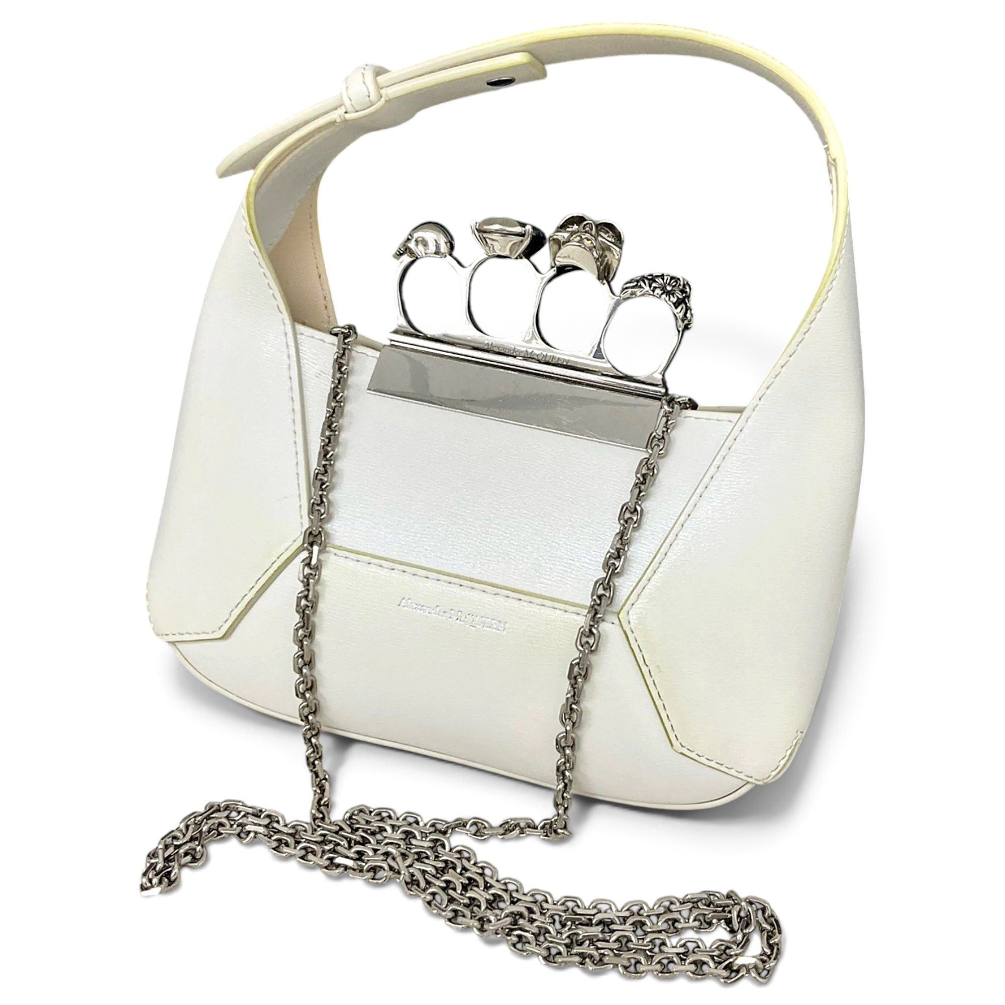 Knuckle leather handbag