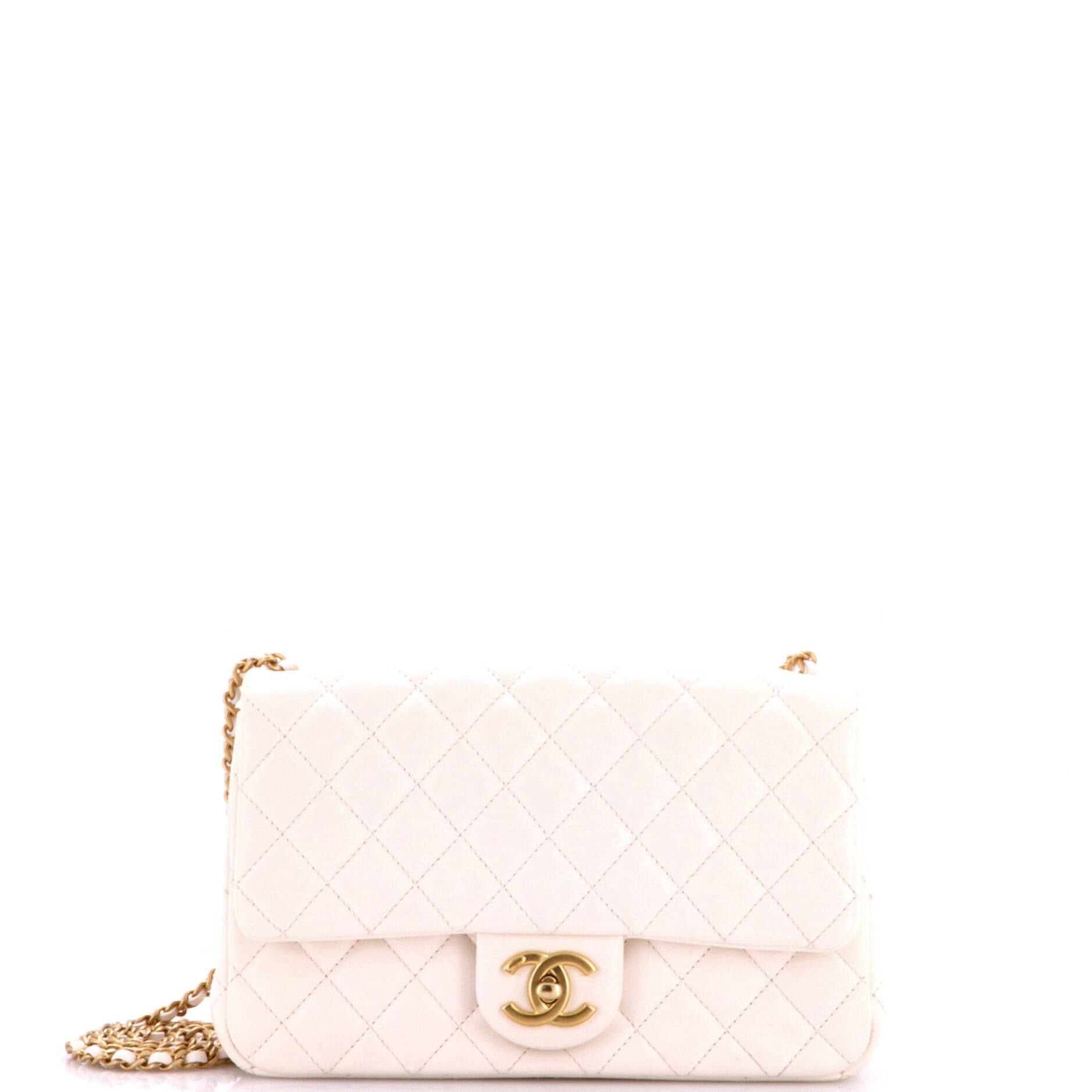 CC Crush Flap Bag Quilted Lambskin Small