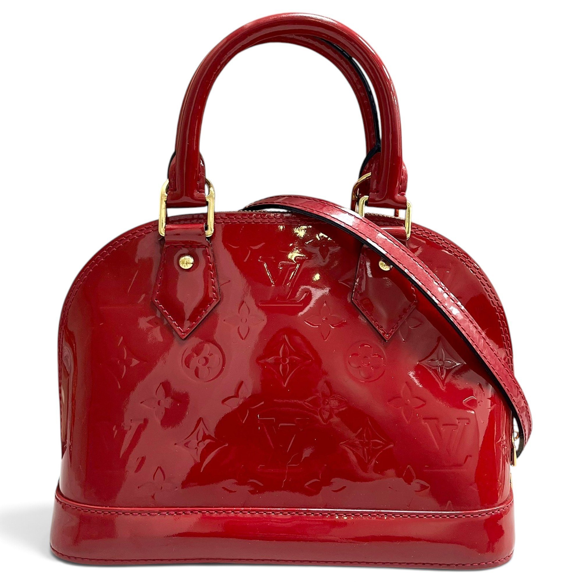 Louis Vuitton Alma BB patent leather handbag