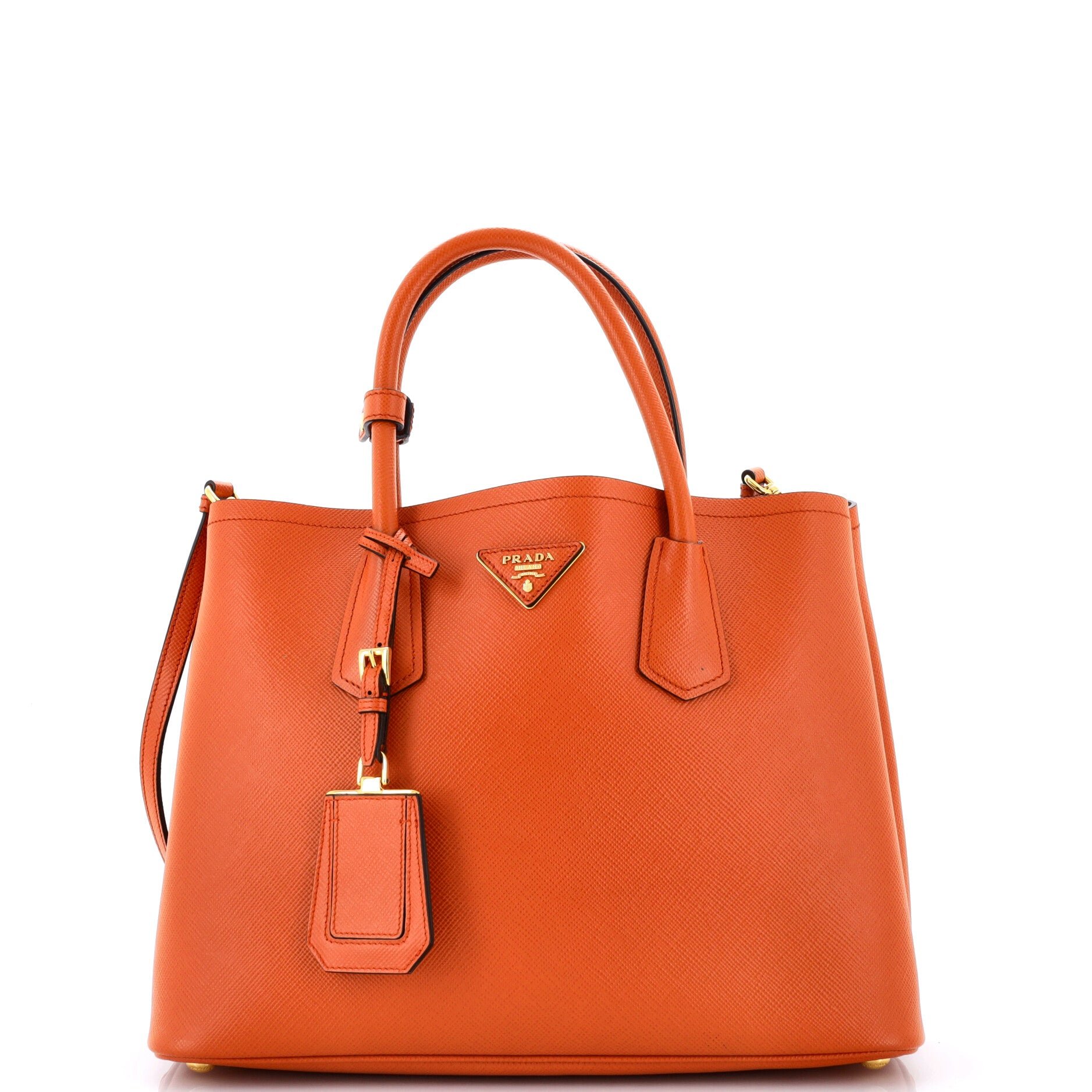 Cuir Double Tote Saffiano Leather Medium