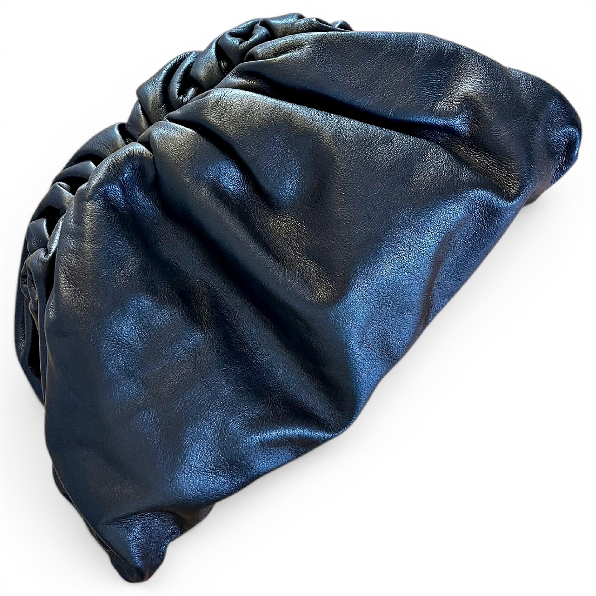 Pouch leather clutch bag