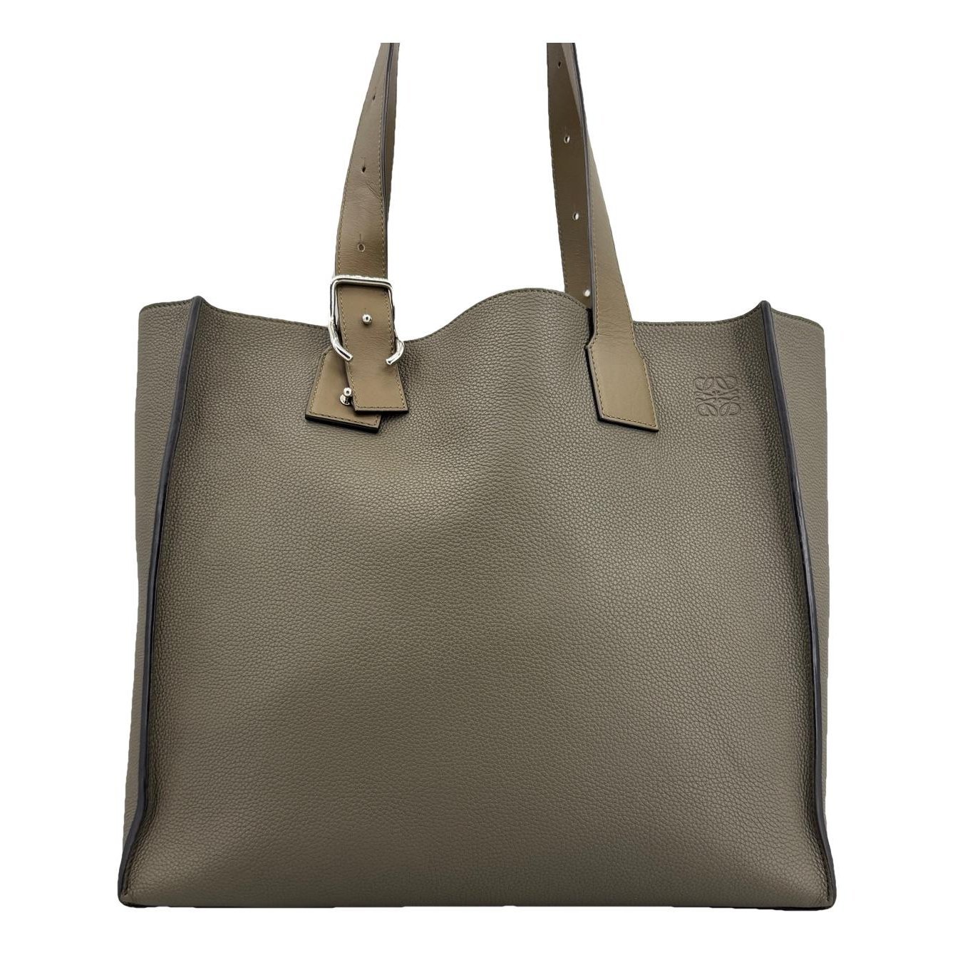 Buckle Tote leather handbag