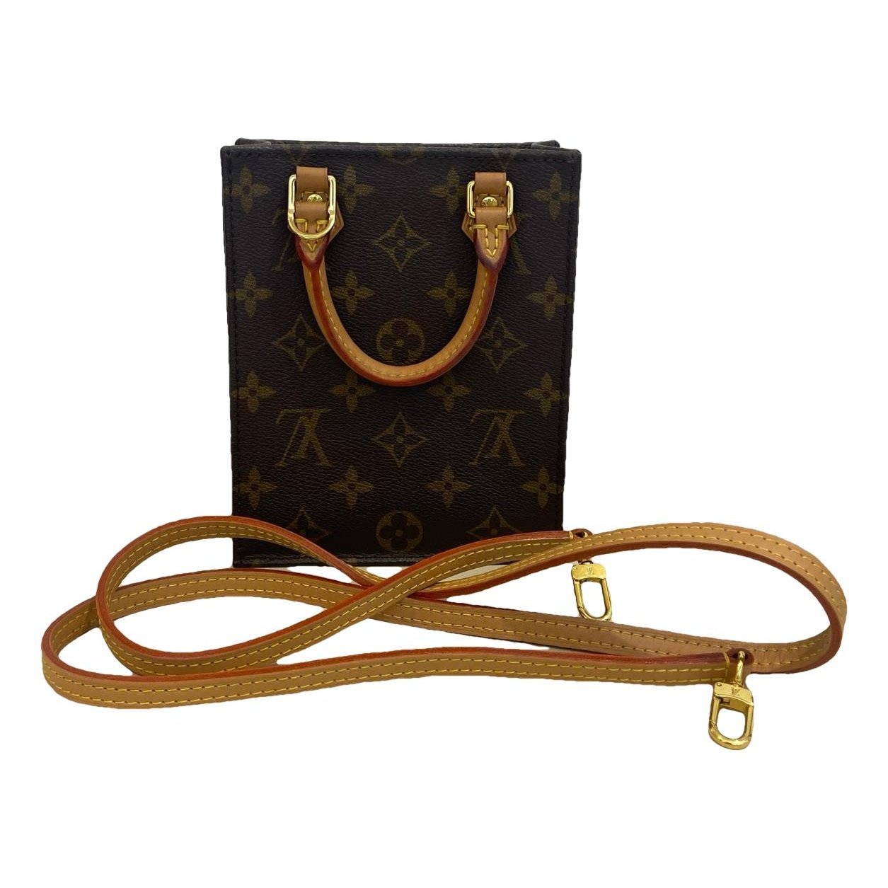 Plat leather handbag
