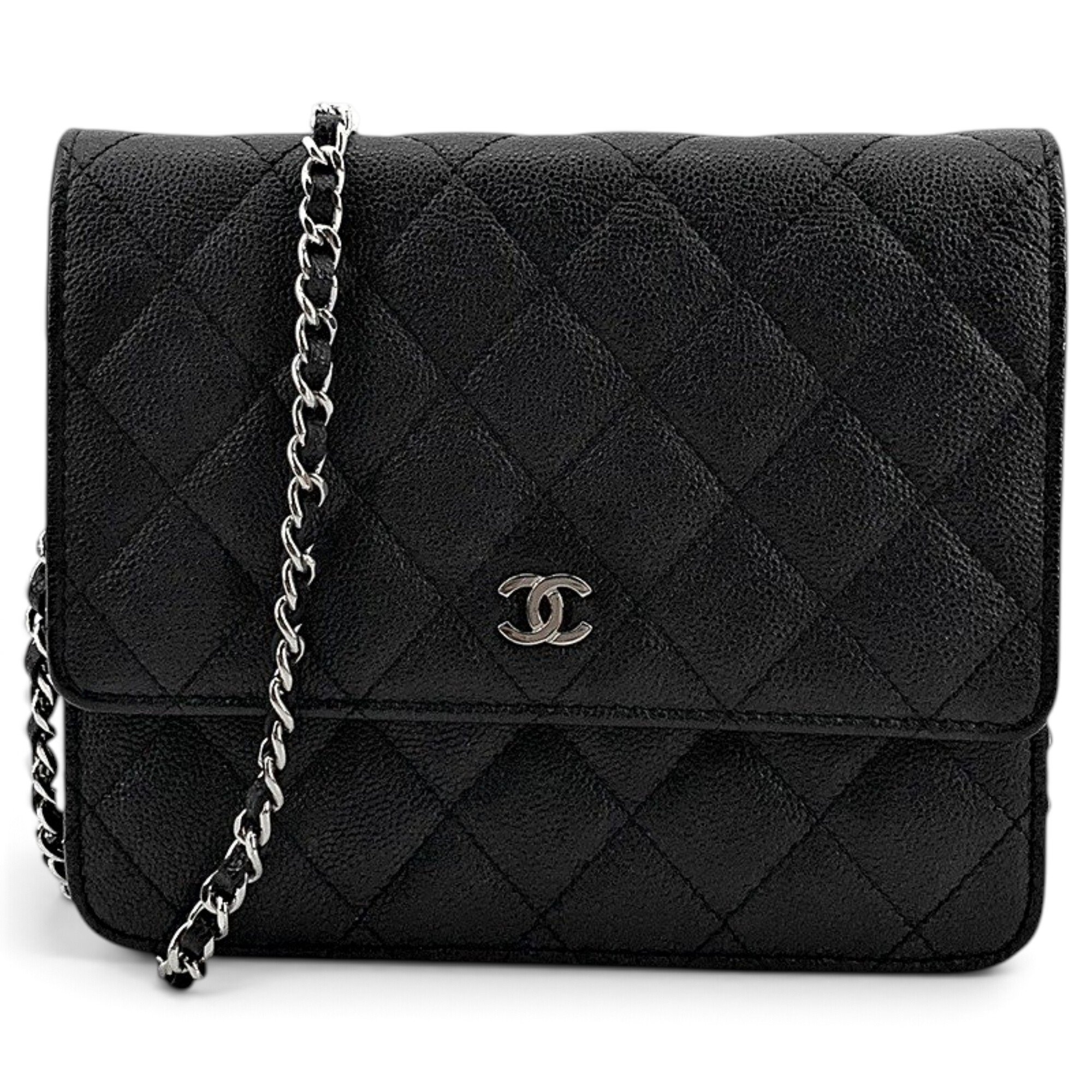 Wallet On Chain leather crossbody bag