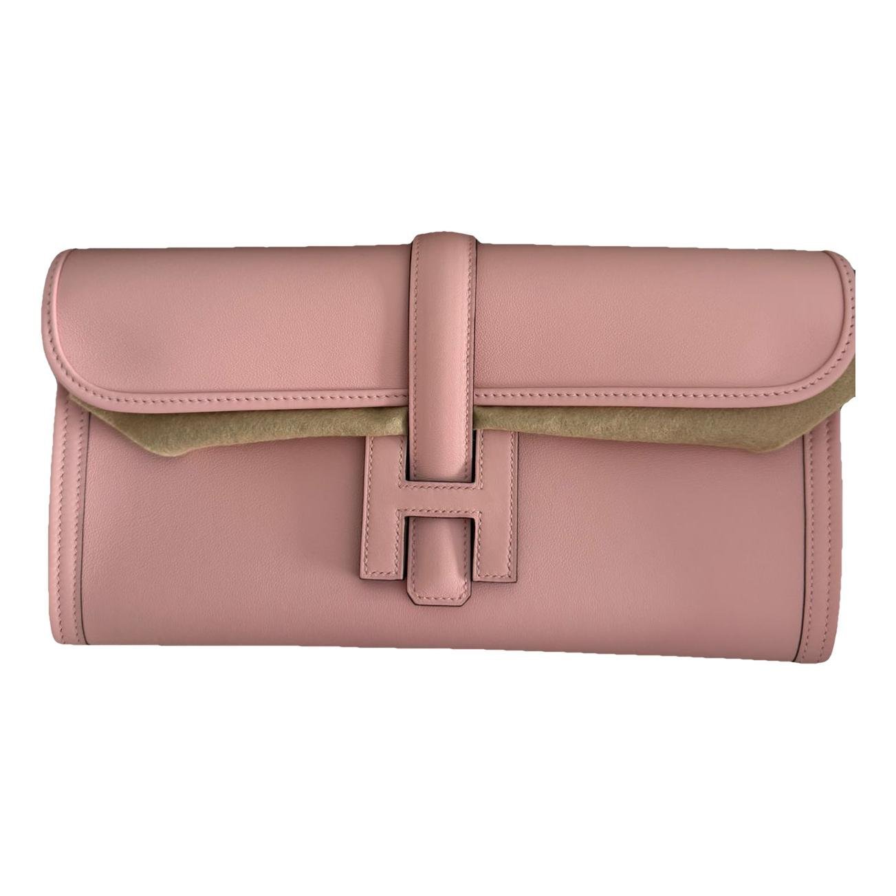 Hermes Jige Elan 29 Handbag Pink Swift Leather
