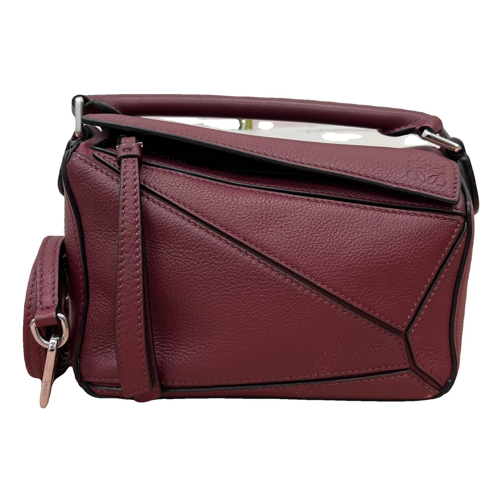 Puzzle leather handbag