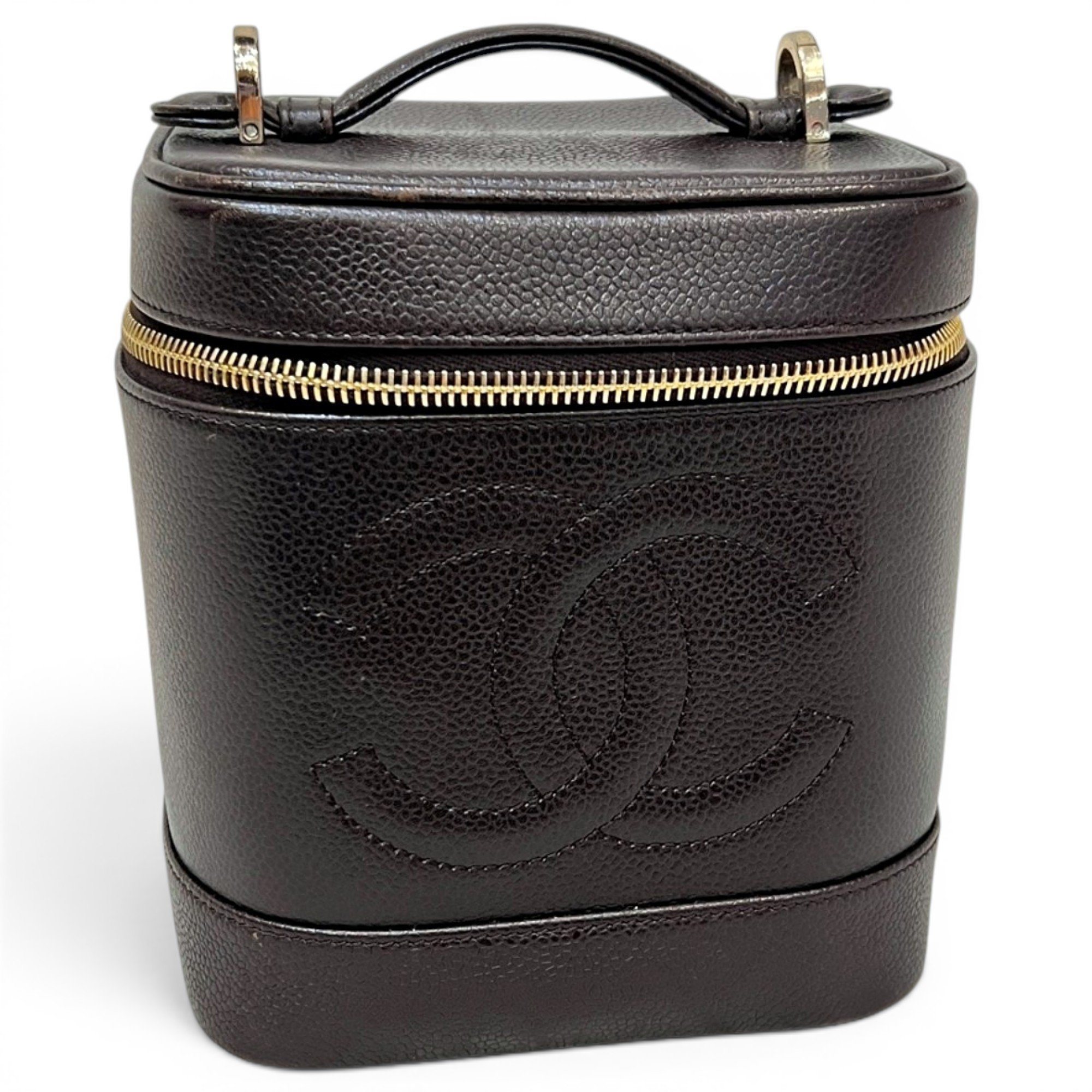 Vanity leather handbag