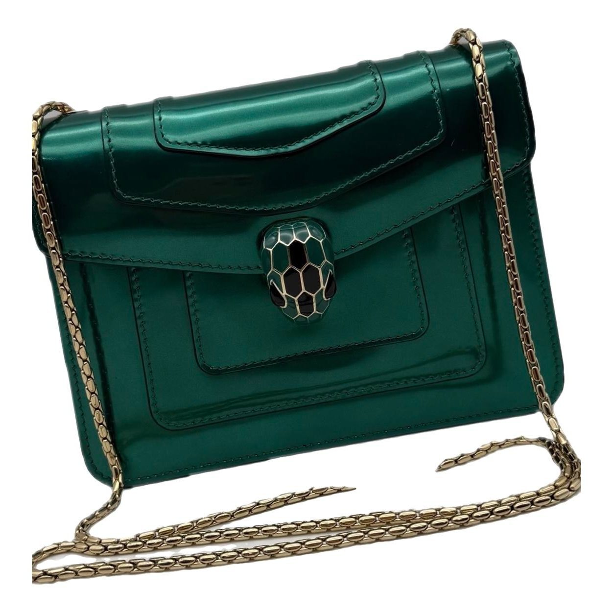 Serpenti leather handbag