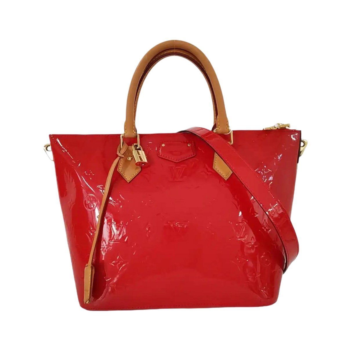 Patent leather handbag