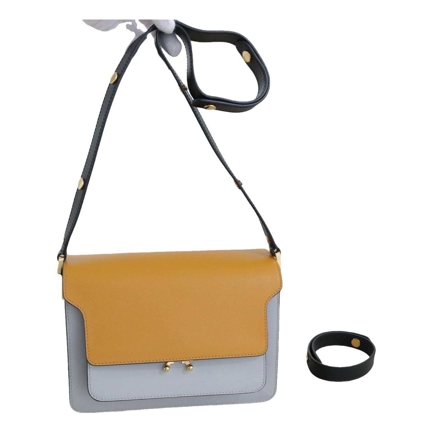 Trunk leather handbag