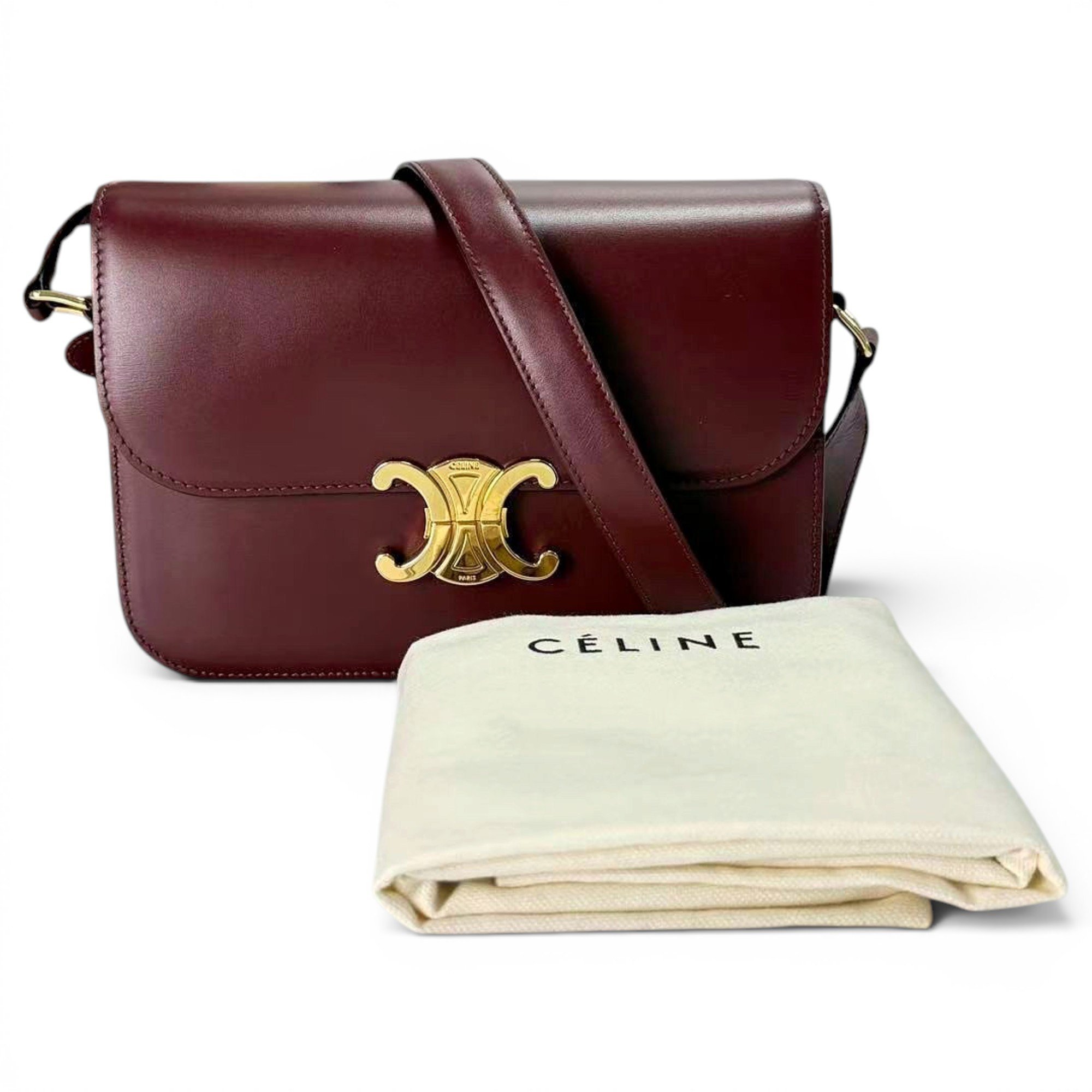 Celine Triomphe leather handbag