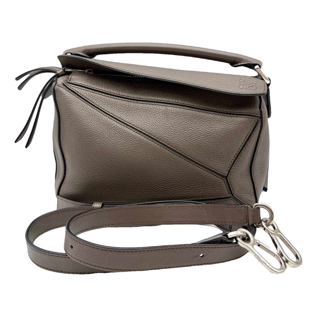 Puzzle leather handbag