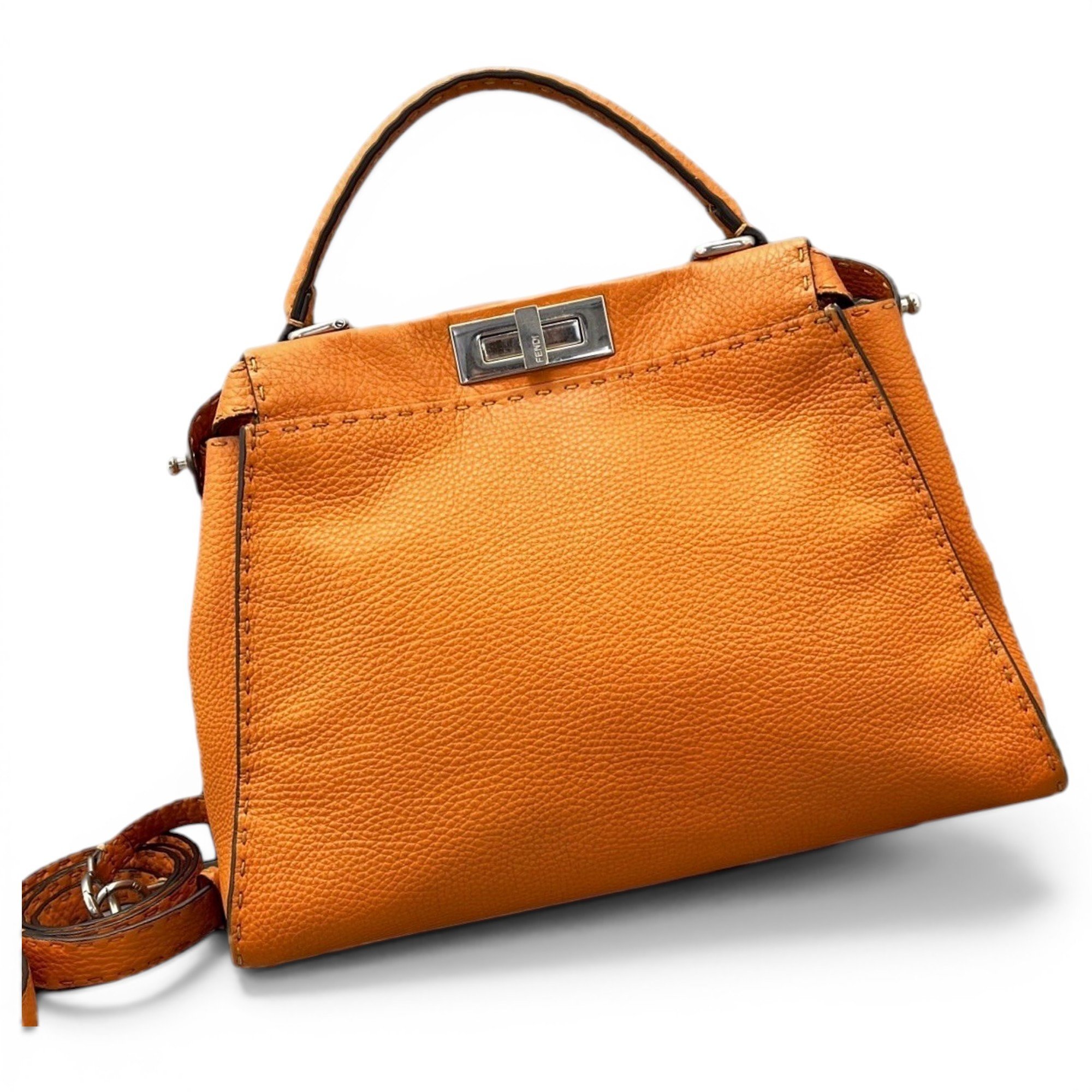 Peekaboo leather handbag