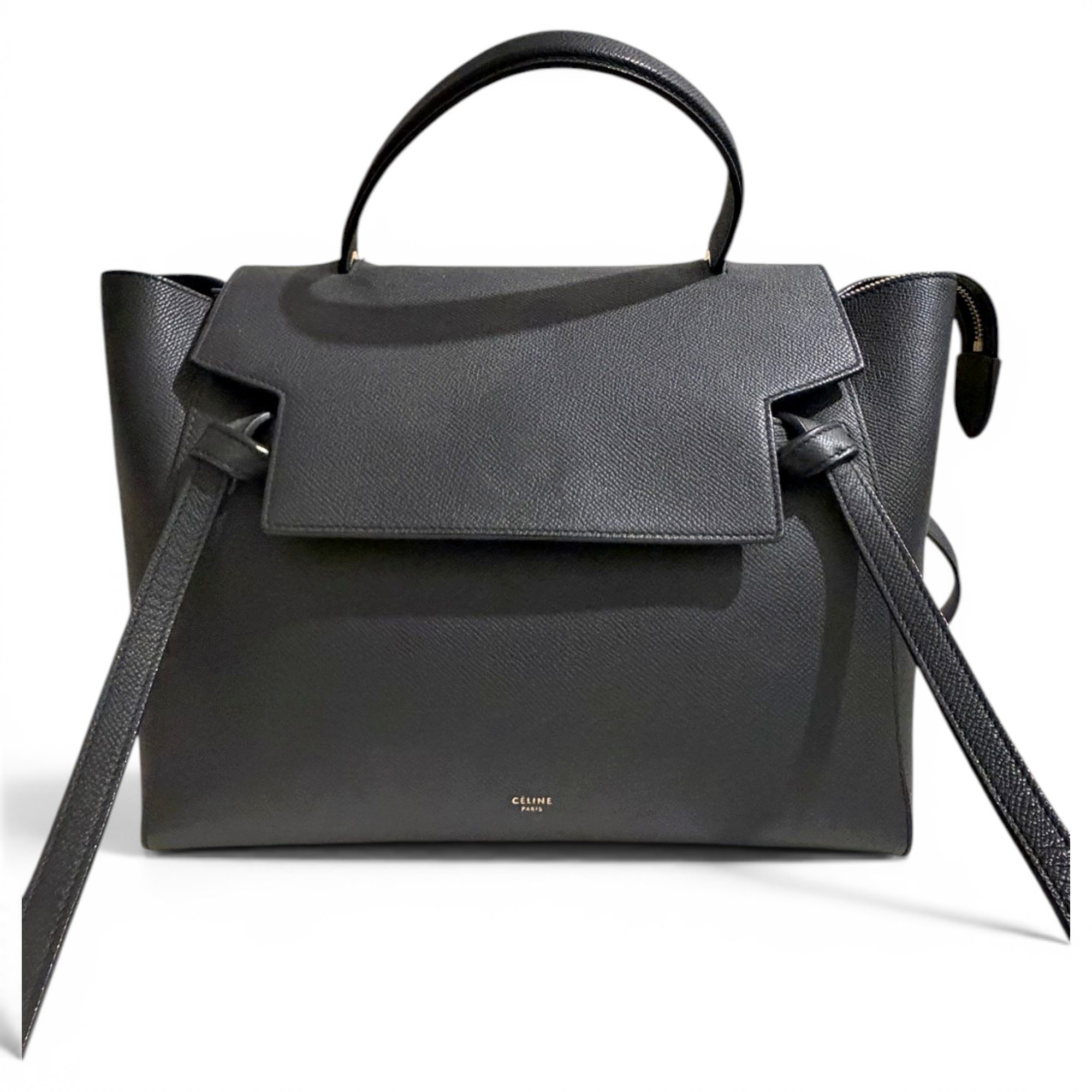Belt leather handbag