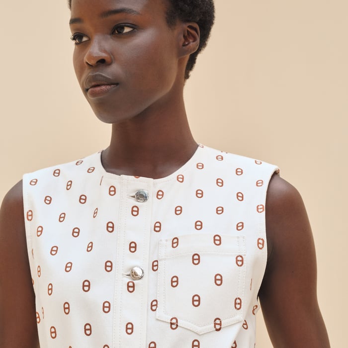 Marron Fauve "Chaine d'Ancre" Denim Dress