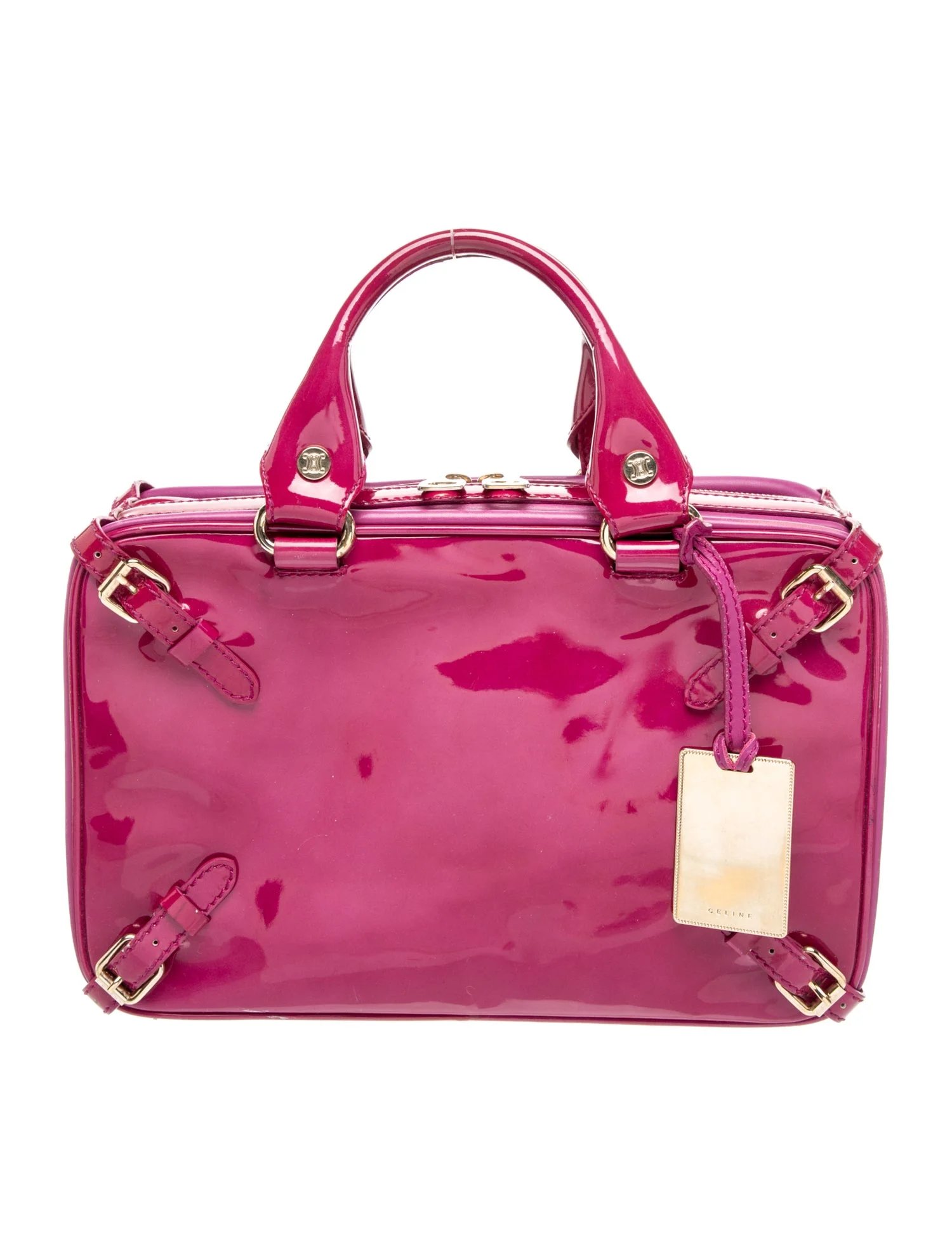 Patent Leather Top Handle Bag Vintage