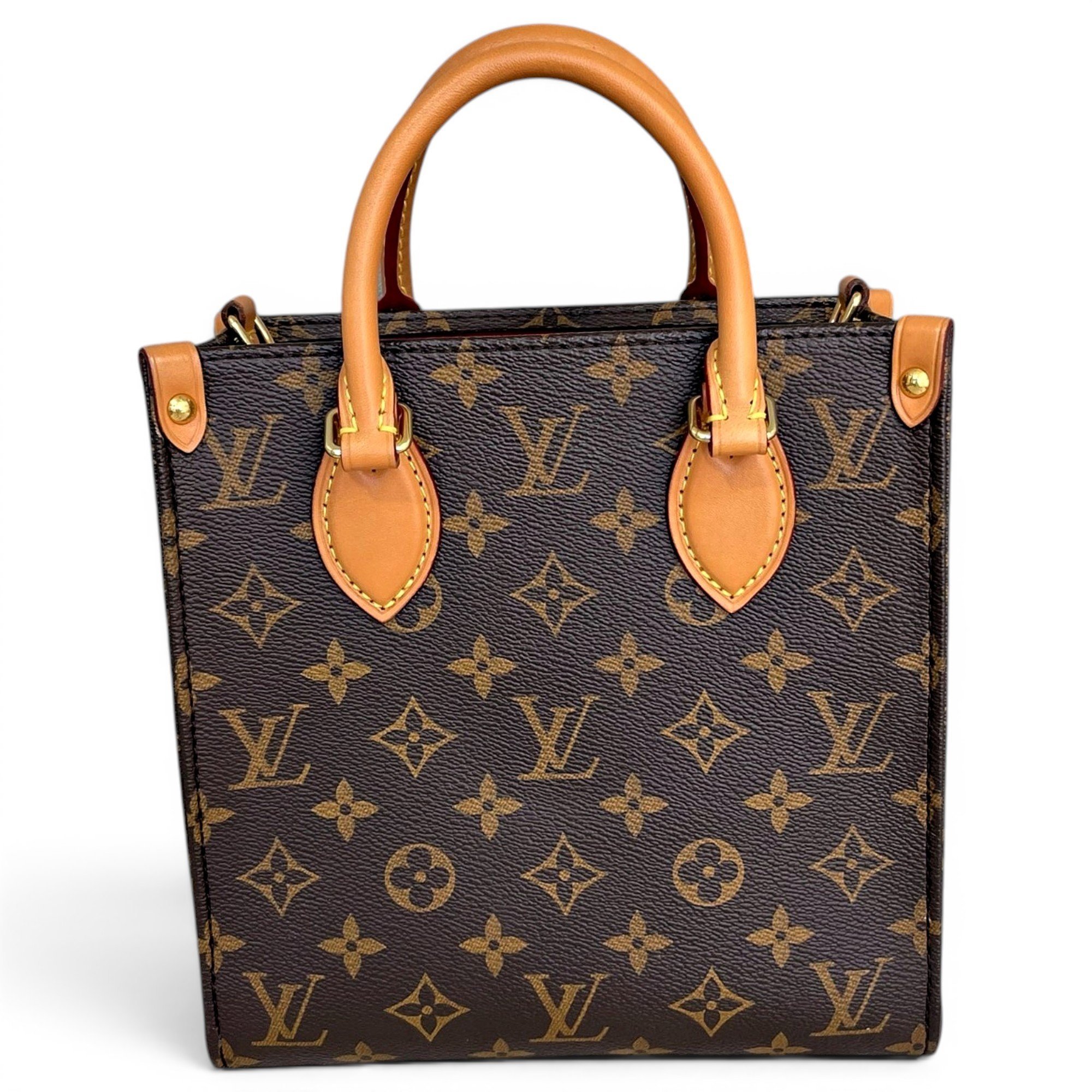 Plat leather handbag