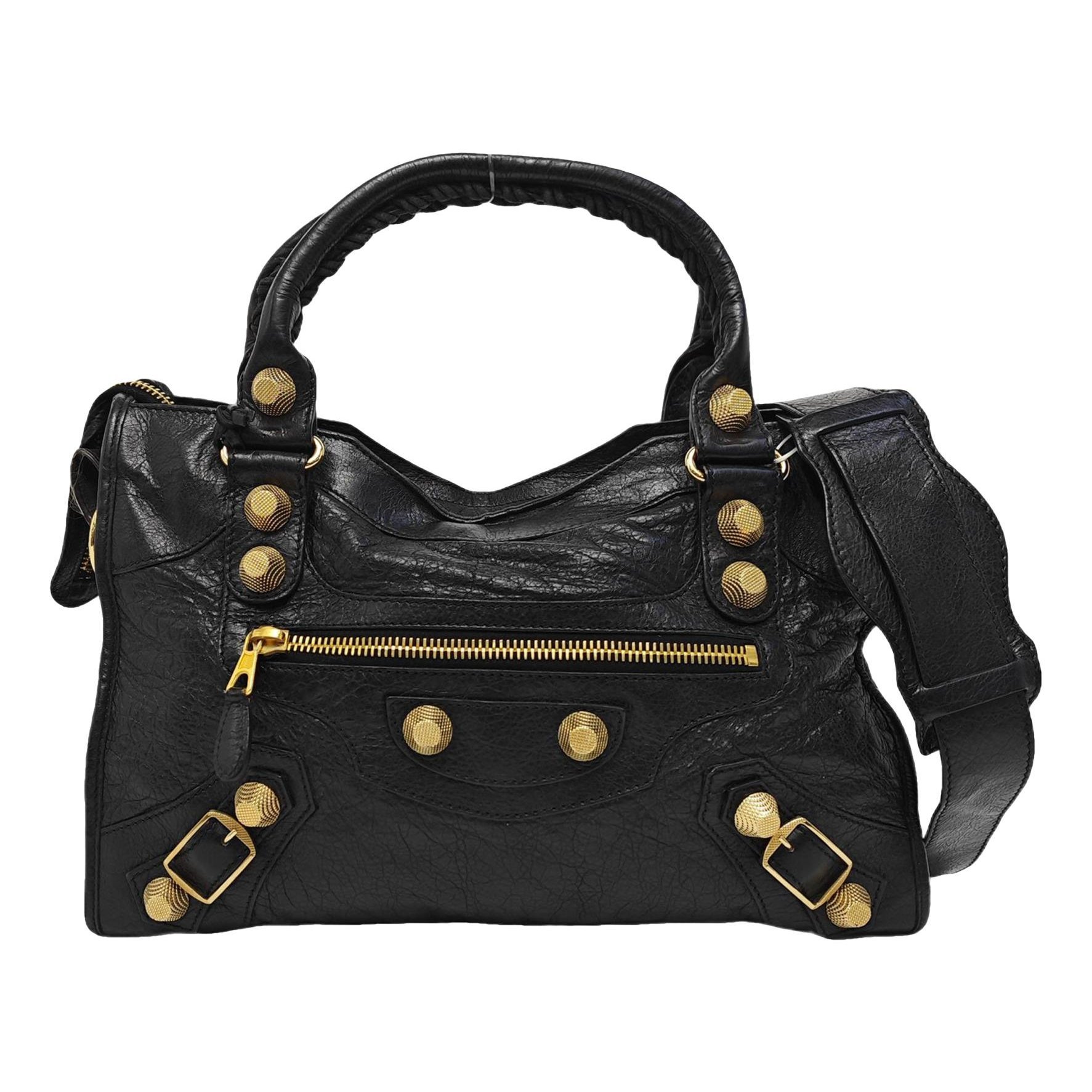 City leather handbag