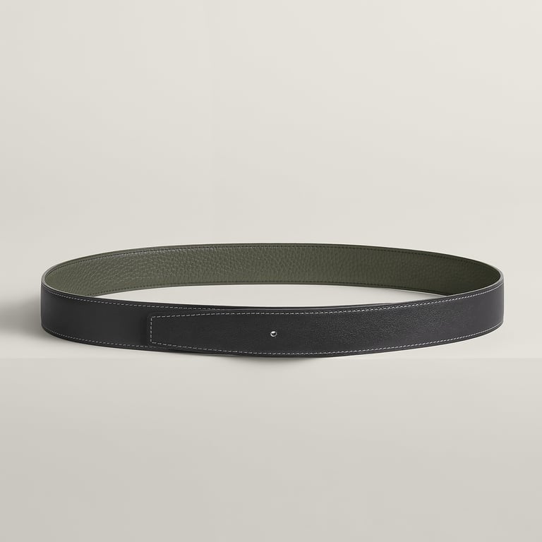 Reversible leather strap 32 mm