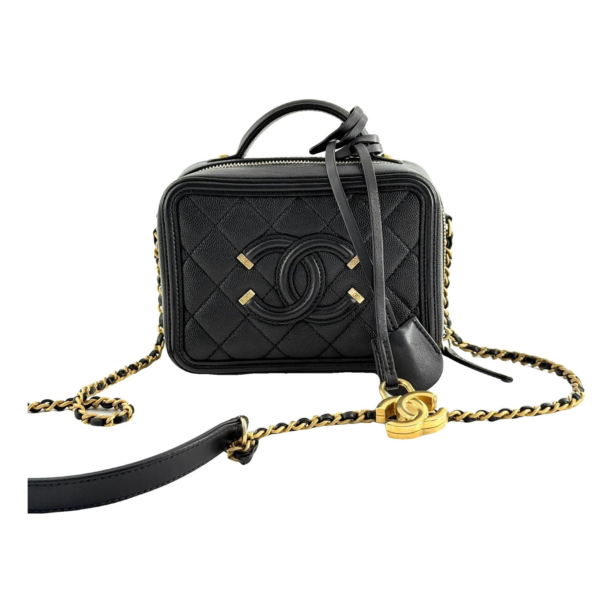 Vanity leather handbag