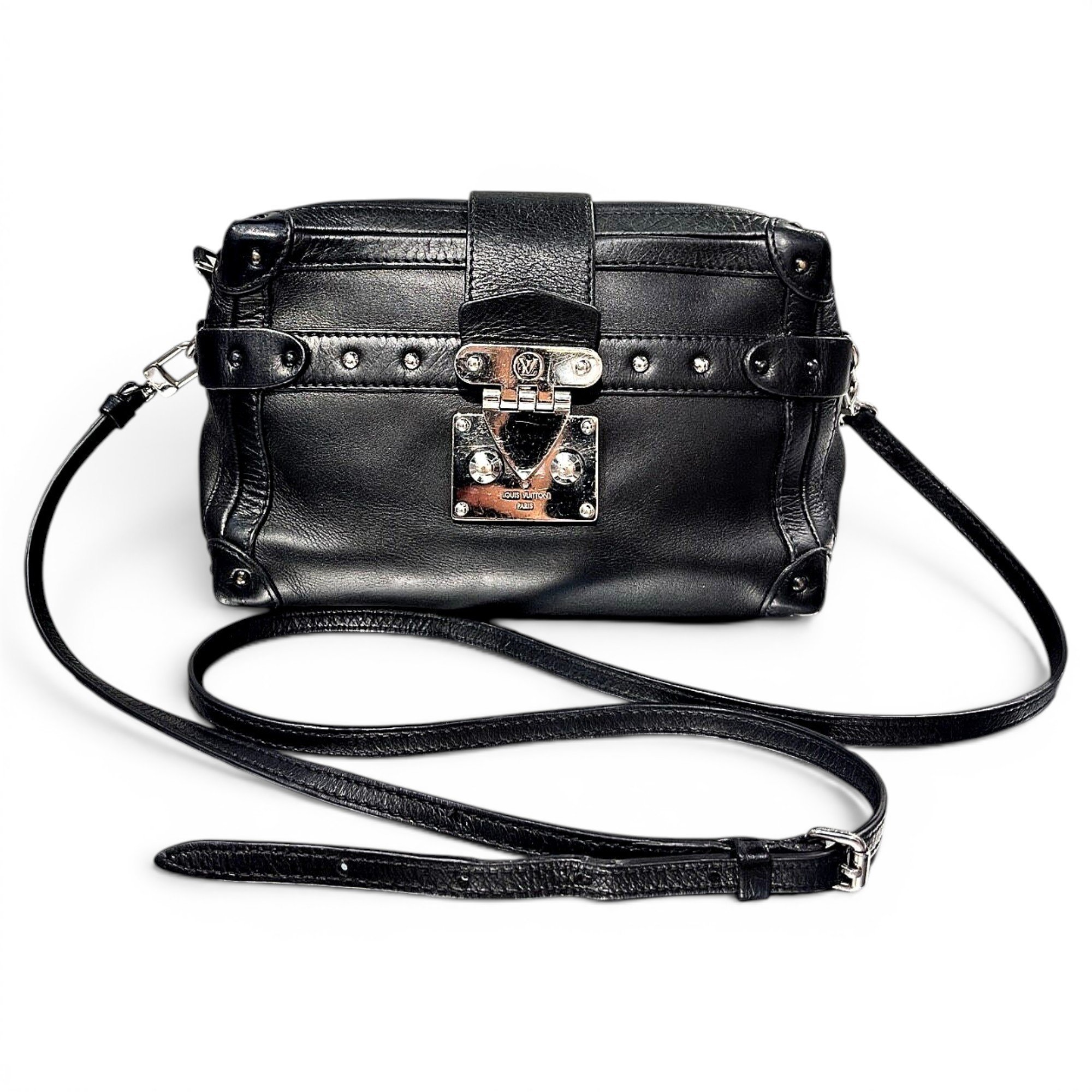Petite Malle leather crossbody bag