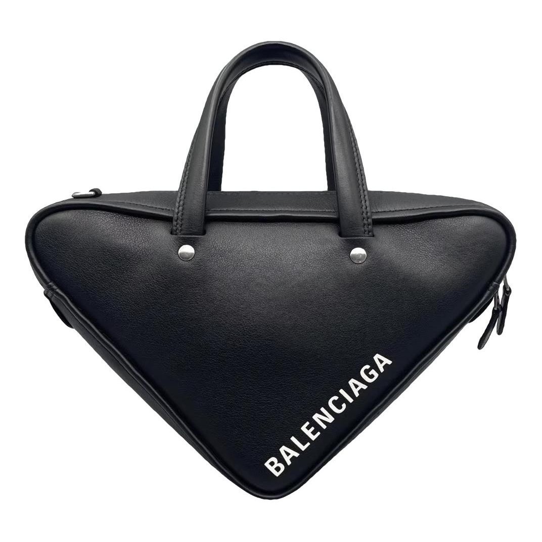 Triangle leather handbag