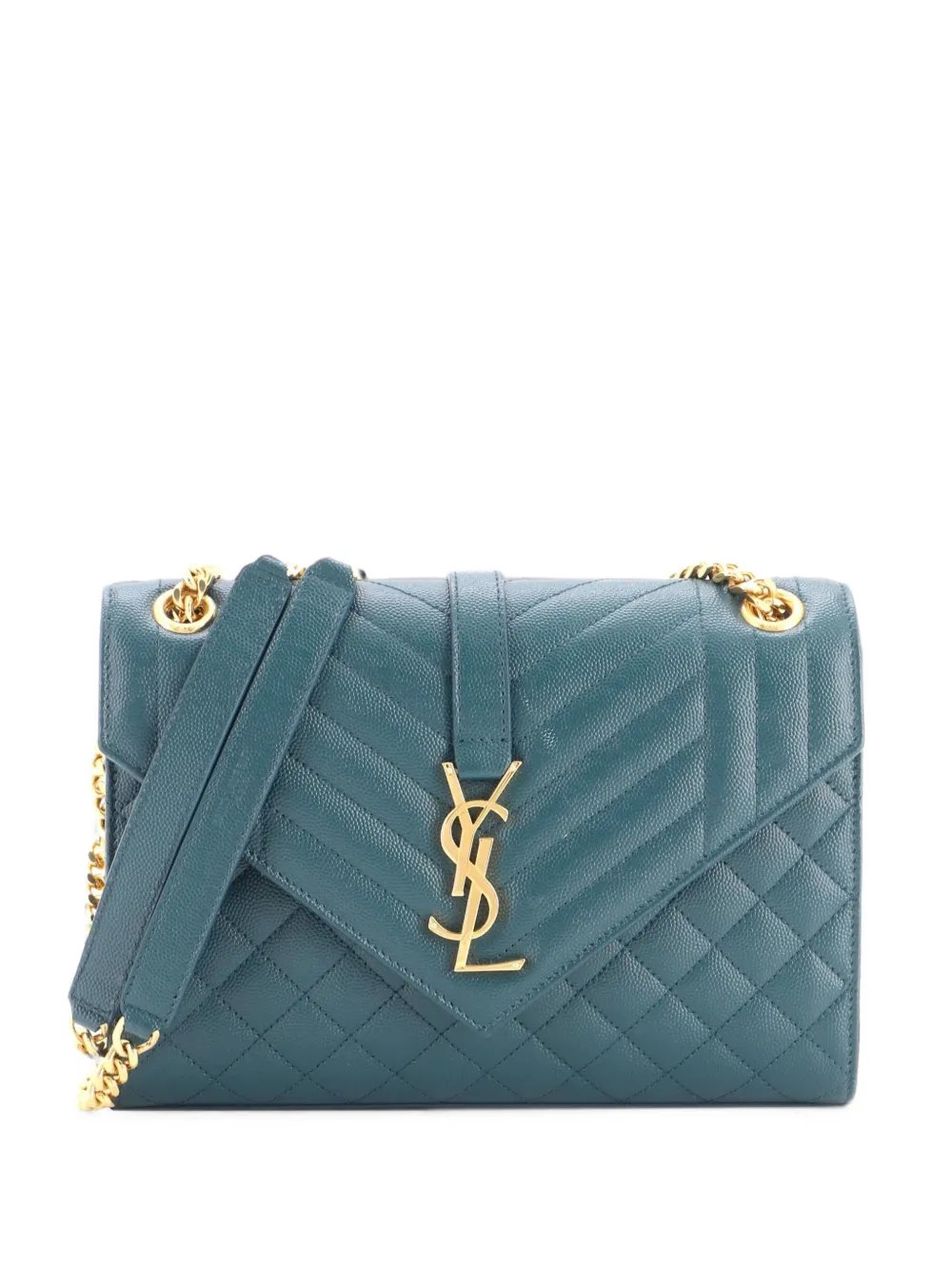 Saint Laurent Classic Monogram Envelope Satchel Mixed Matelasse Leather Medium shoulder bag