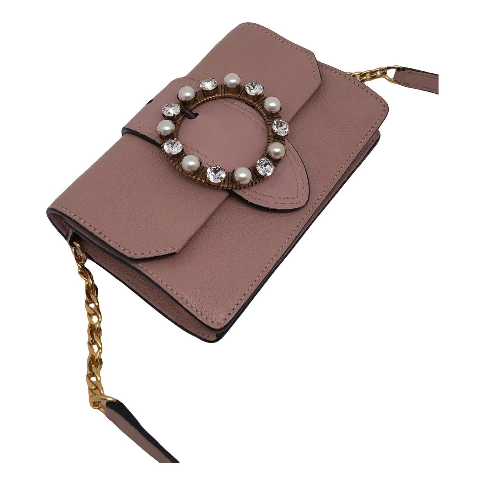 Miu Lady leather handbag