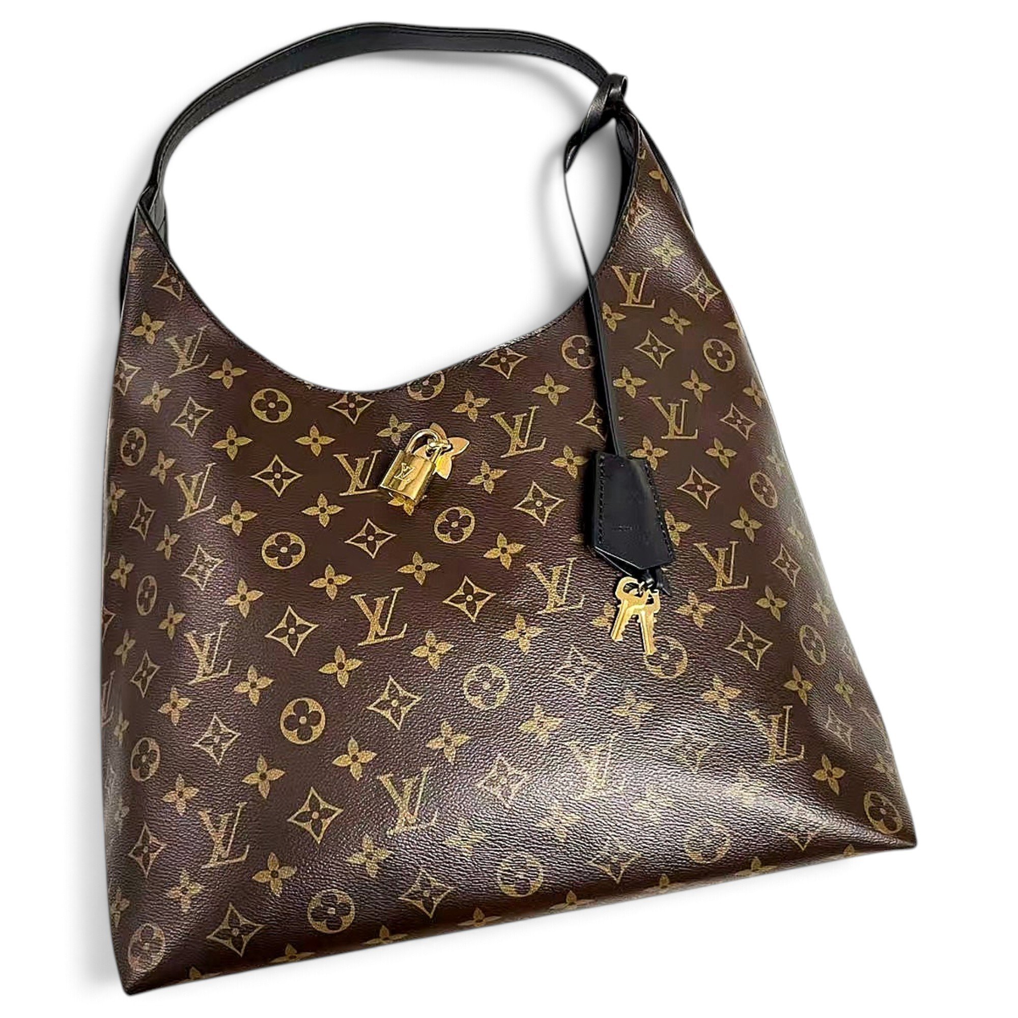 Flower Hobo leather handbag