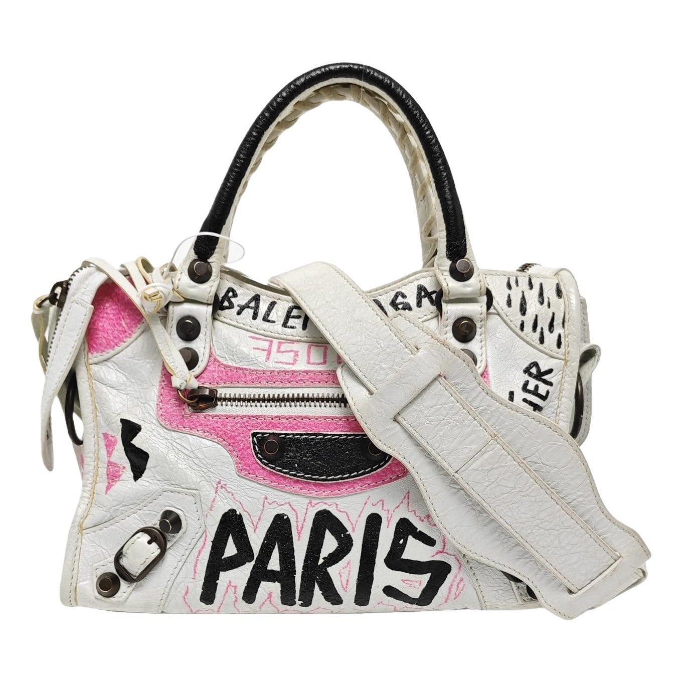 City leather handbag