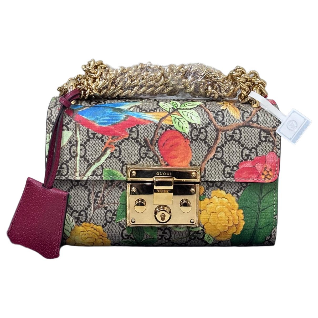 Padlock leather handbag
