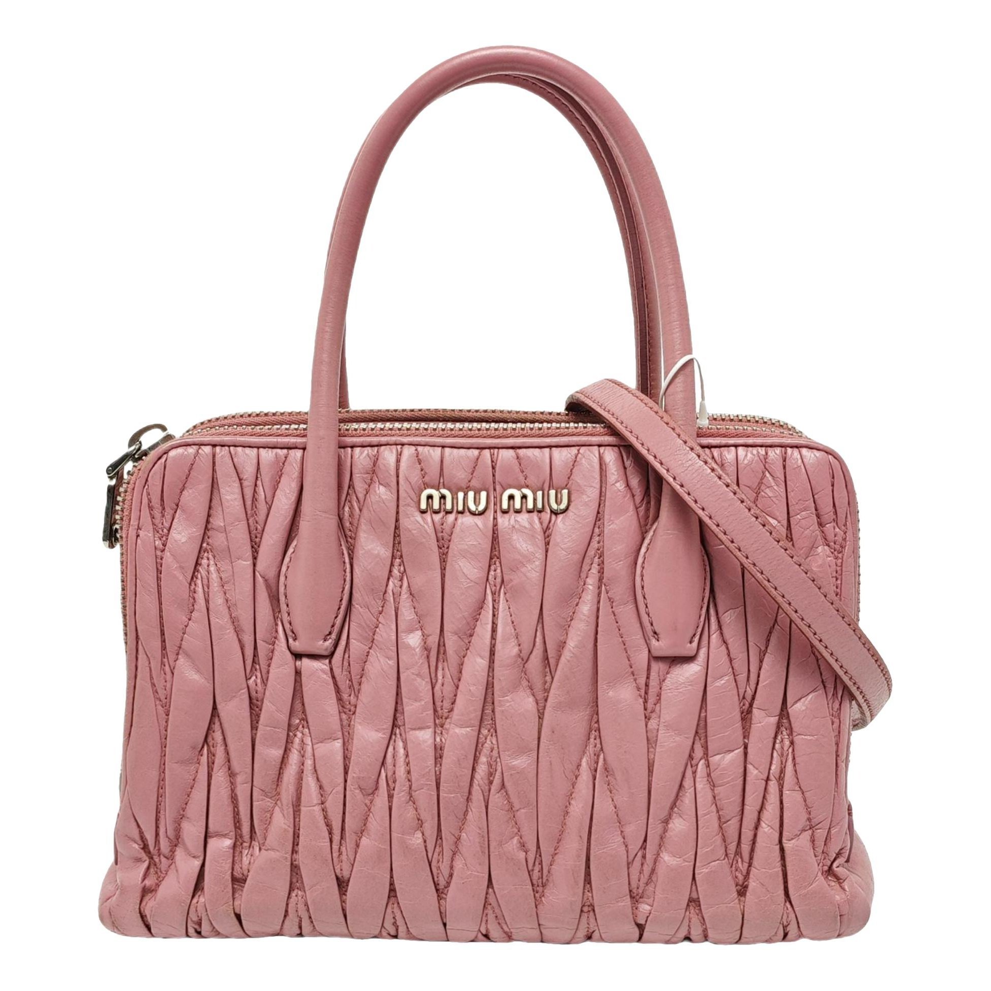 Miu Belle leather crossbody bag