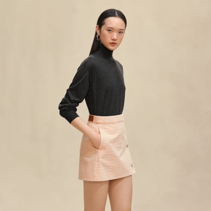 Blanc Naturel Denim Miniskirt