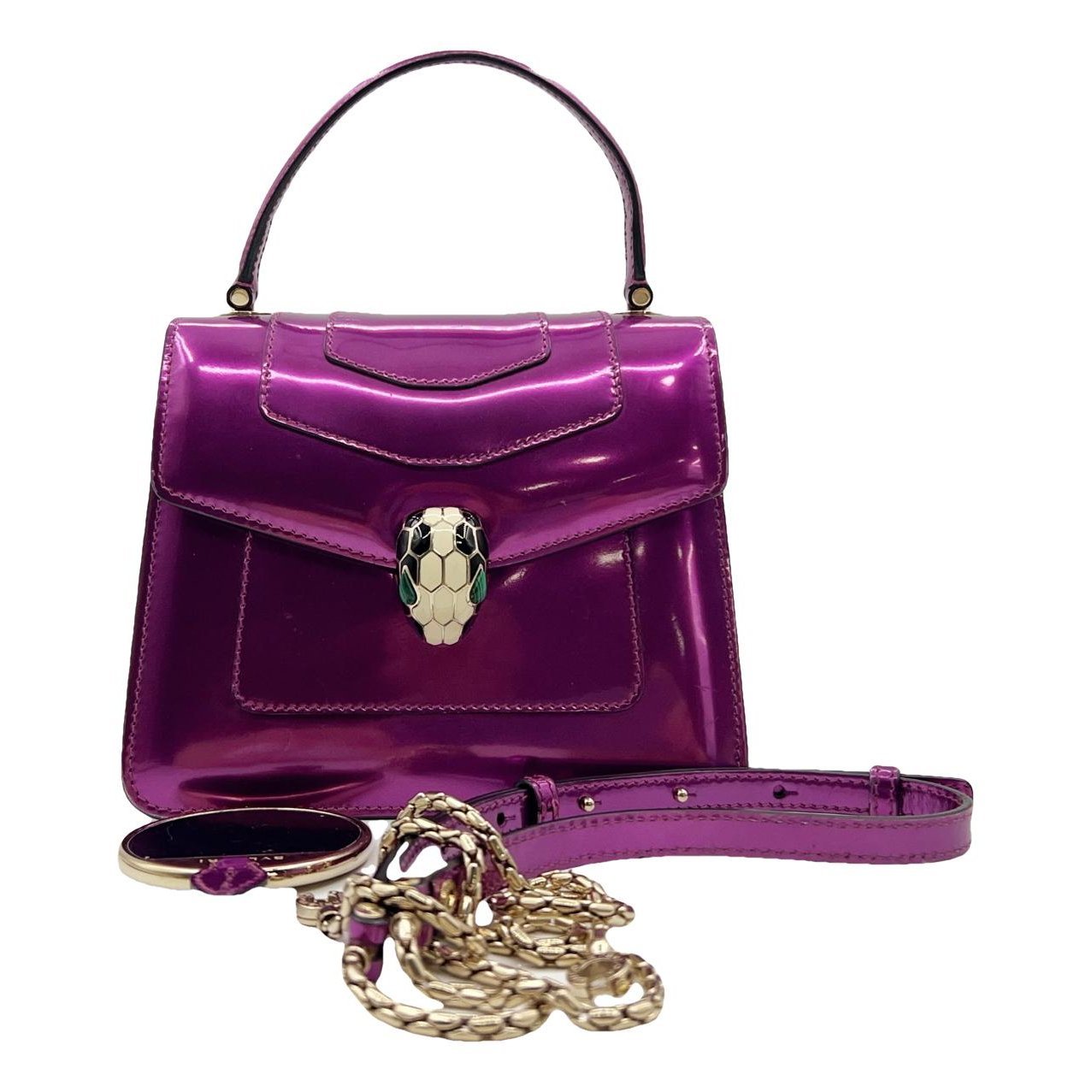 Bvlgari Serpenti patent leather handbag