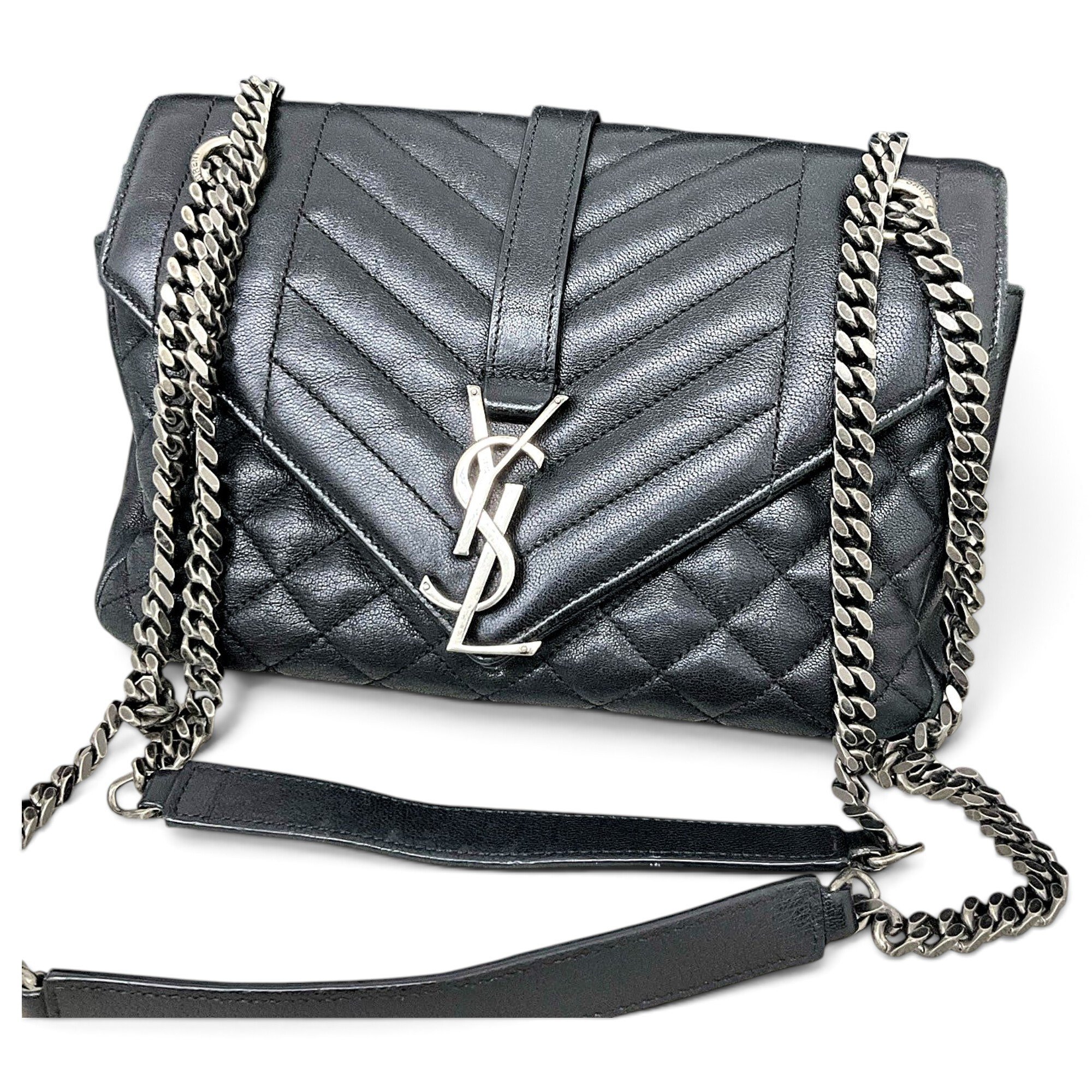 Envelope leather handbag