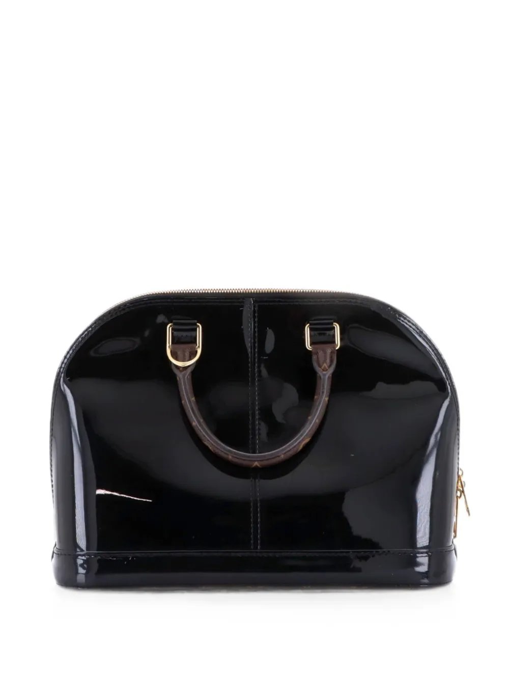 Alma Handbag Vernis with Monogram Canvas PM satchel