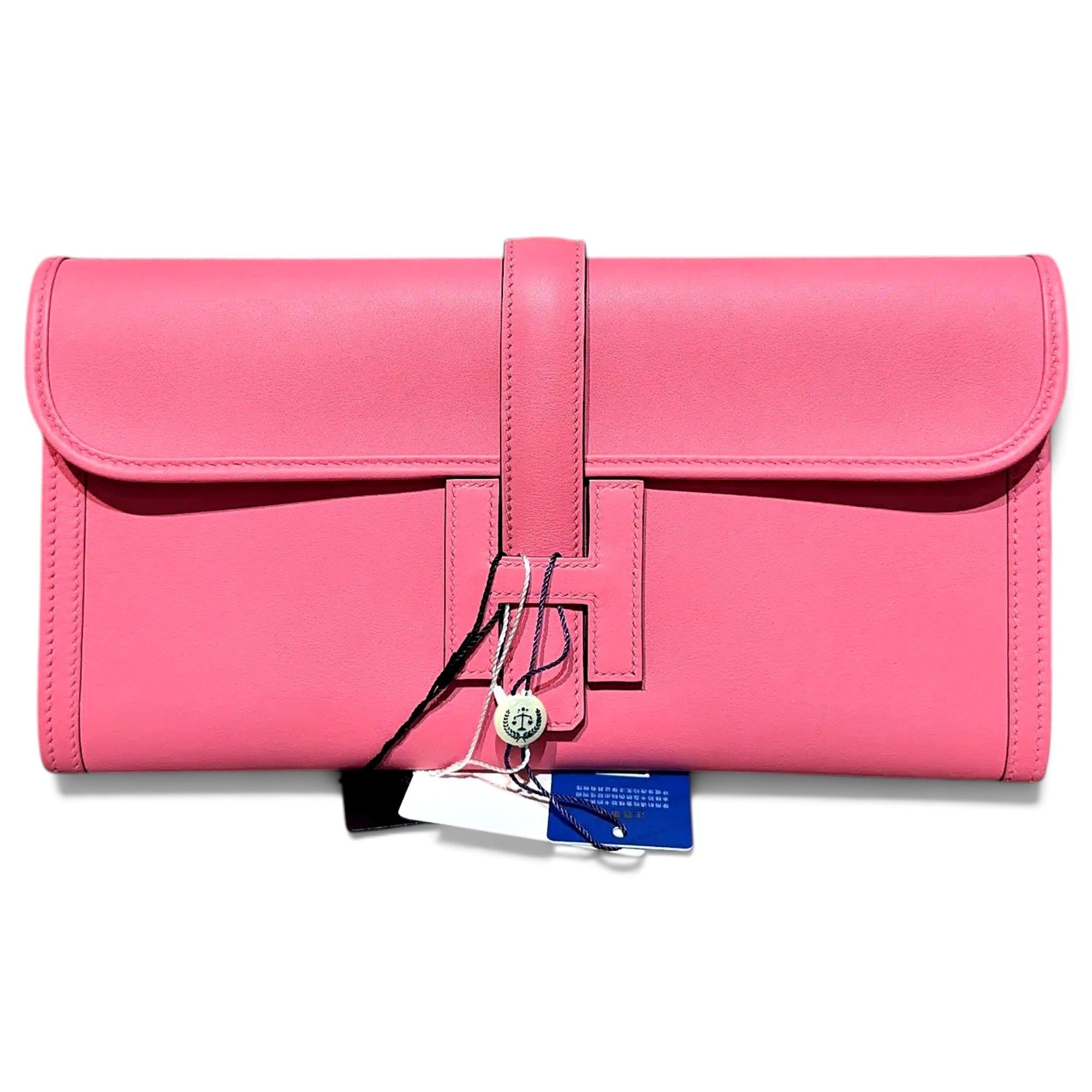 Jige leather clutch bag