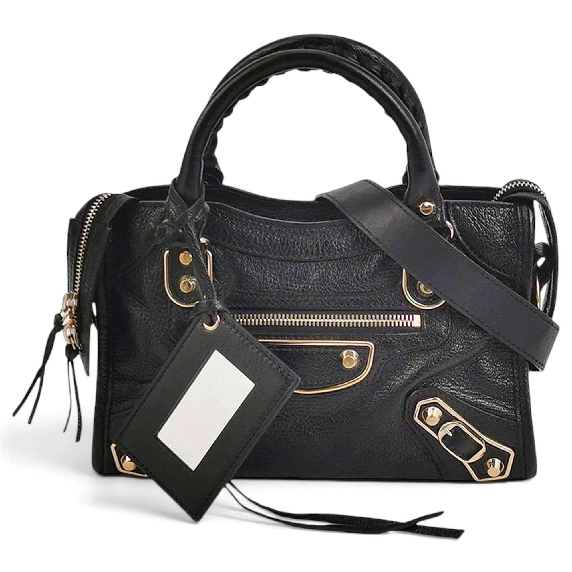 Classic Metalic leather handbag