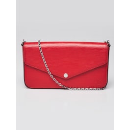Louis Vuitton Red Epi Leather Felicie Pochette Bag