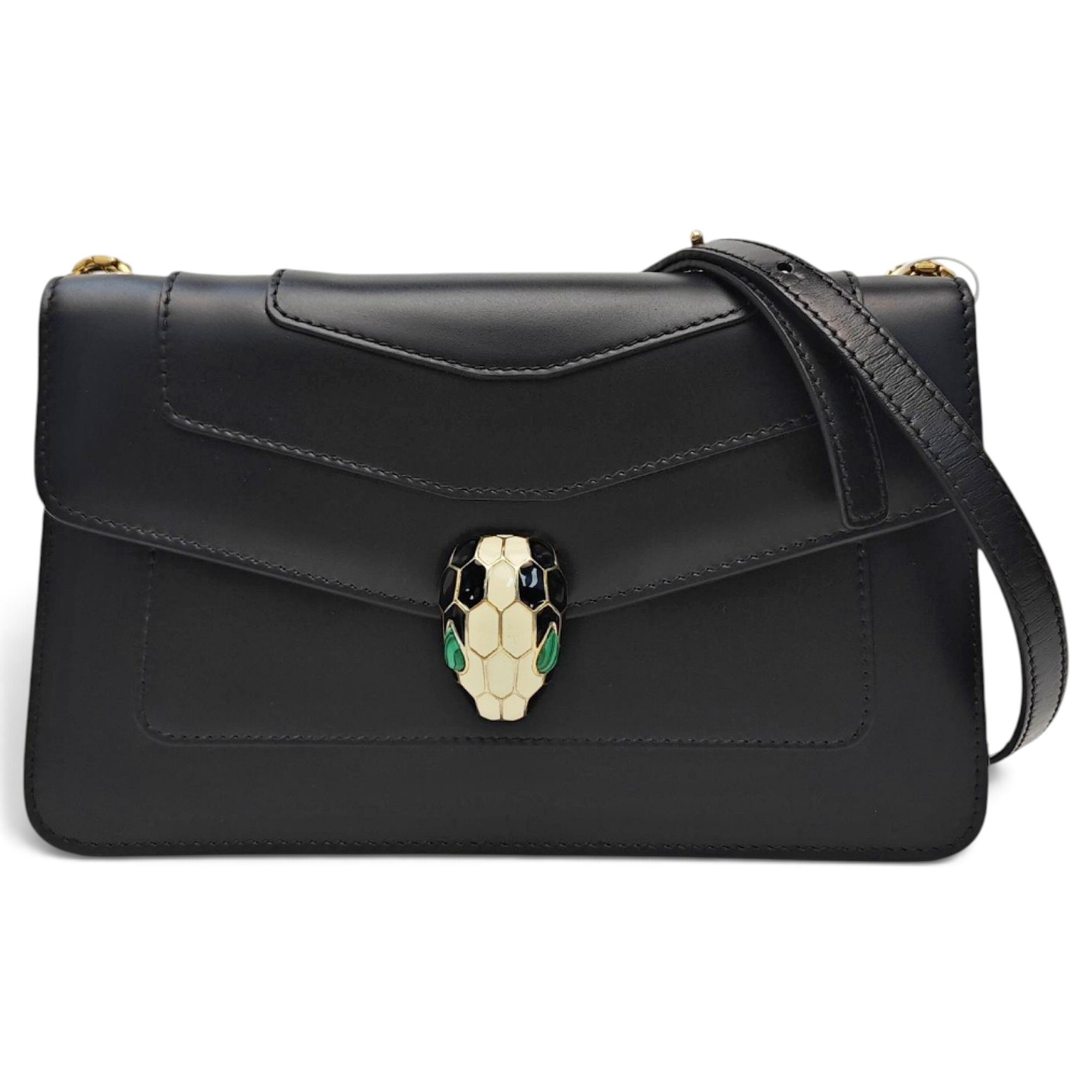 Serpenti leather handbag